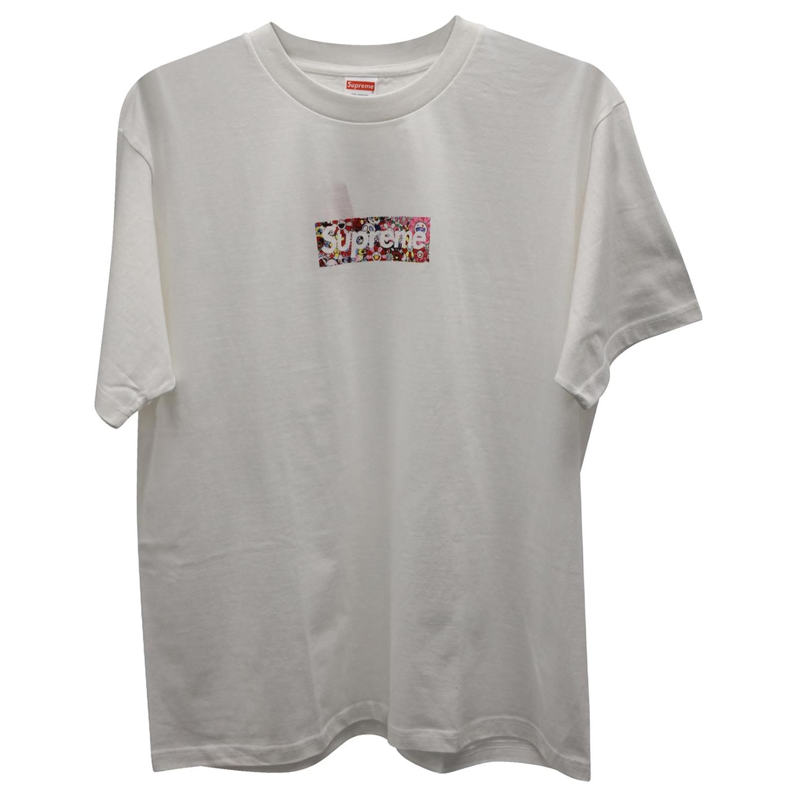 Supreme x Takashi Murakami Relief Box Logo Tee in White Cotton ref.876596 -  Joli Closet