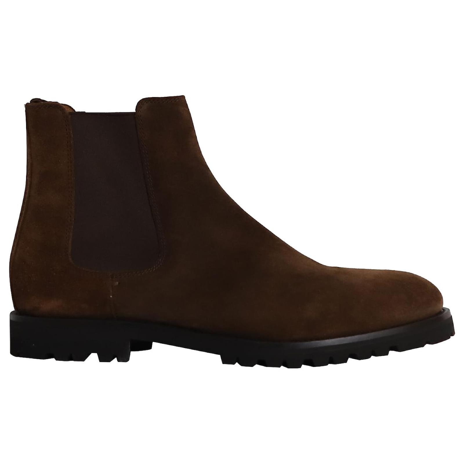Brunello Cucinelli Chelsea Boots in Brown Suede ref.876623 - Joli Closet