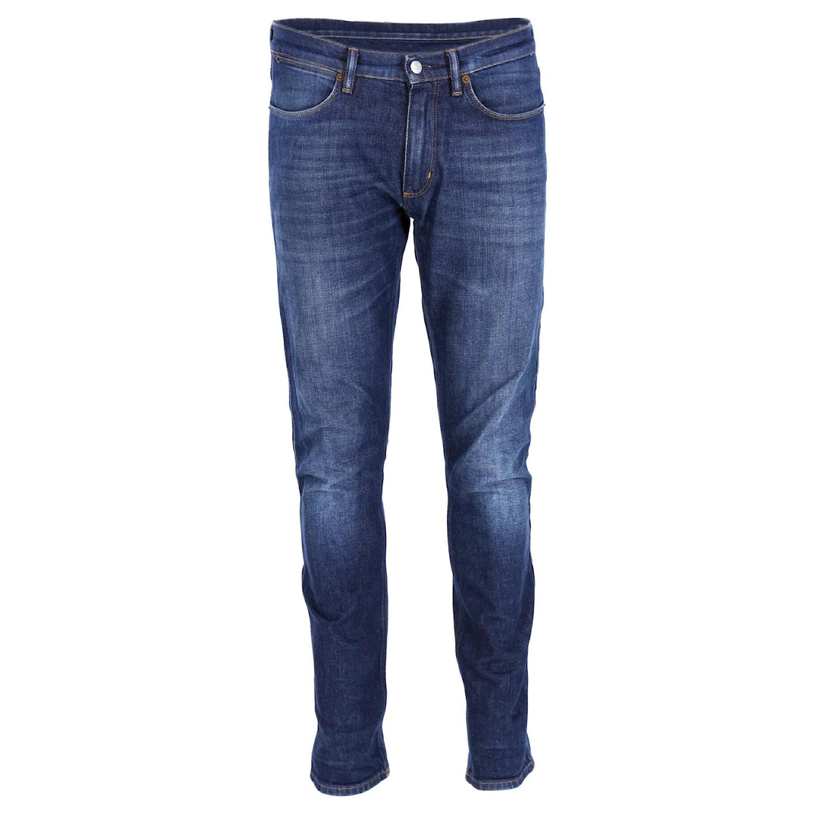 Acne Max Slim Fit Jeans in Dark Blue Denim ref.876681 Joli