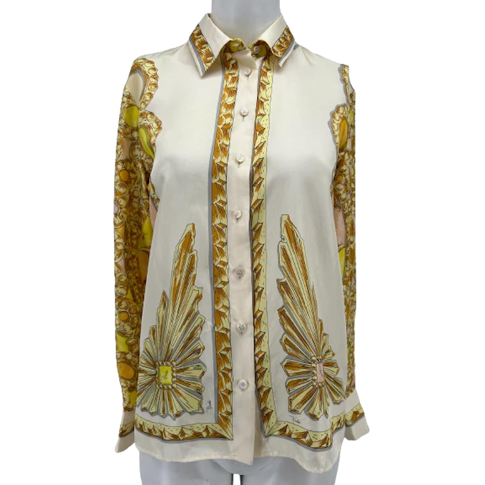 EMILIO PUCCI Tops T.IT 40 silk Yellow ref.876776 - Joli Closet