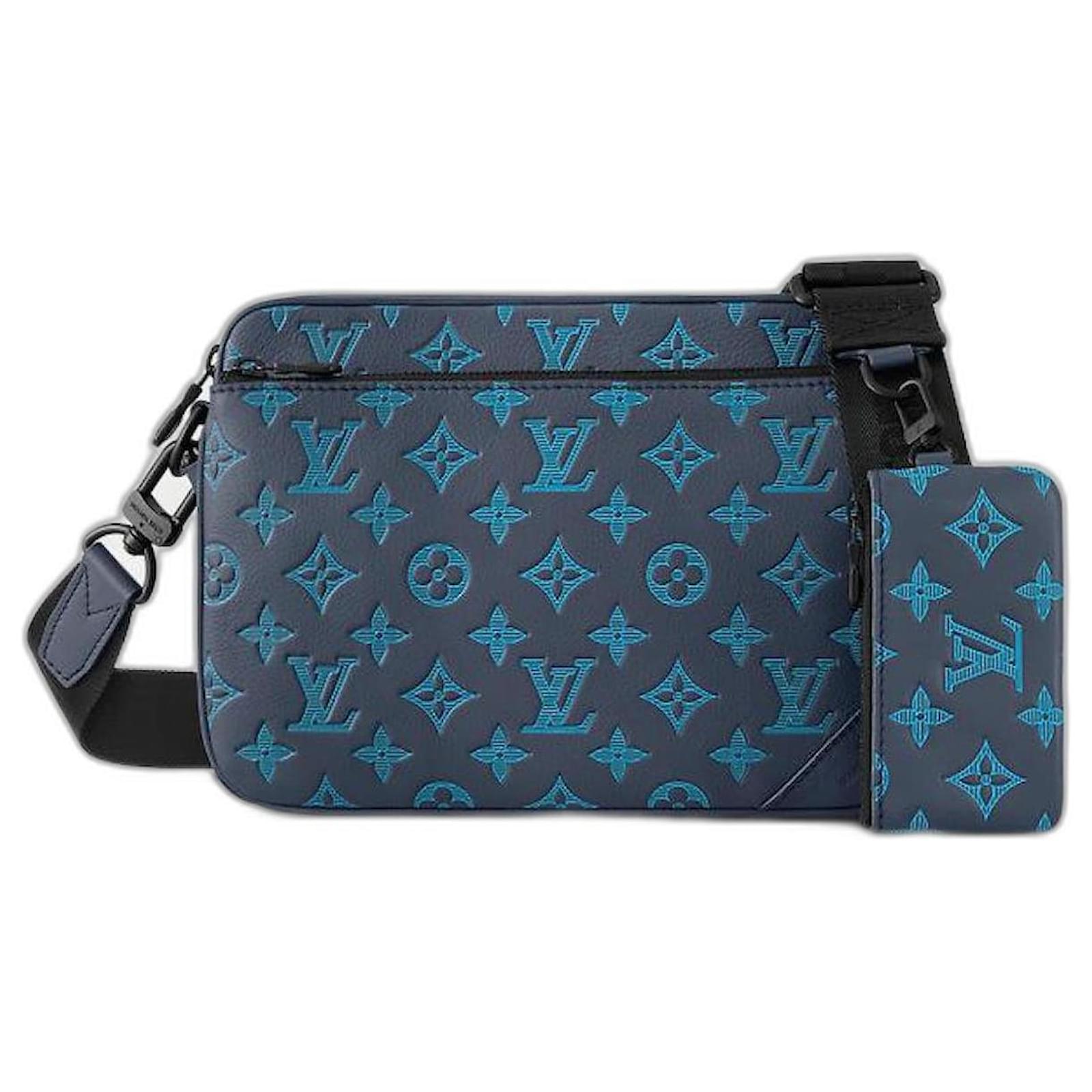 Bags Briefcases Louis Vuitton LV Trio Navy Shadow Leather