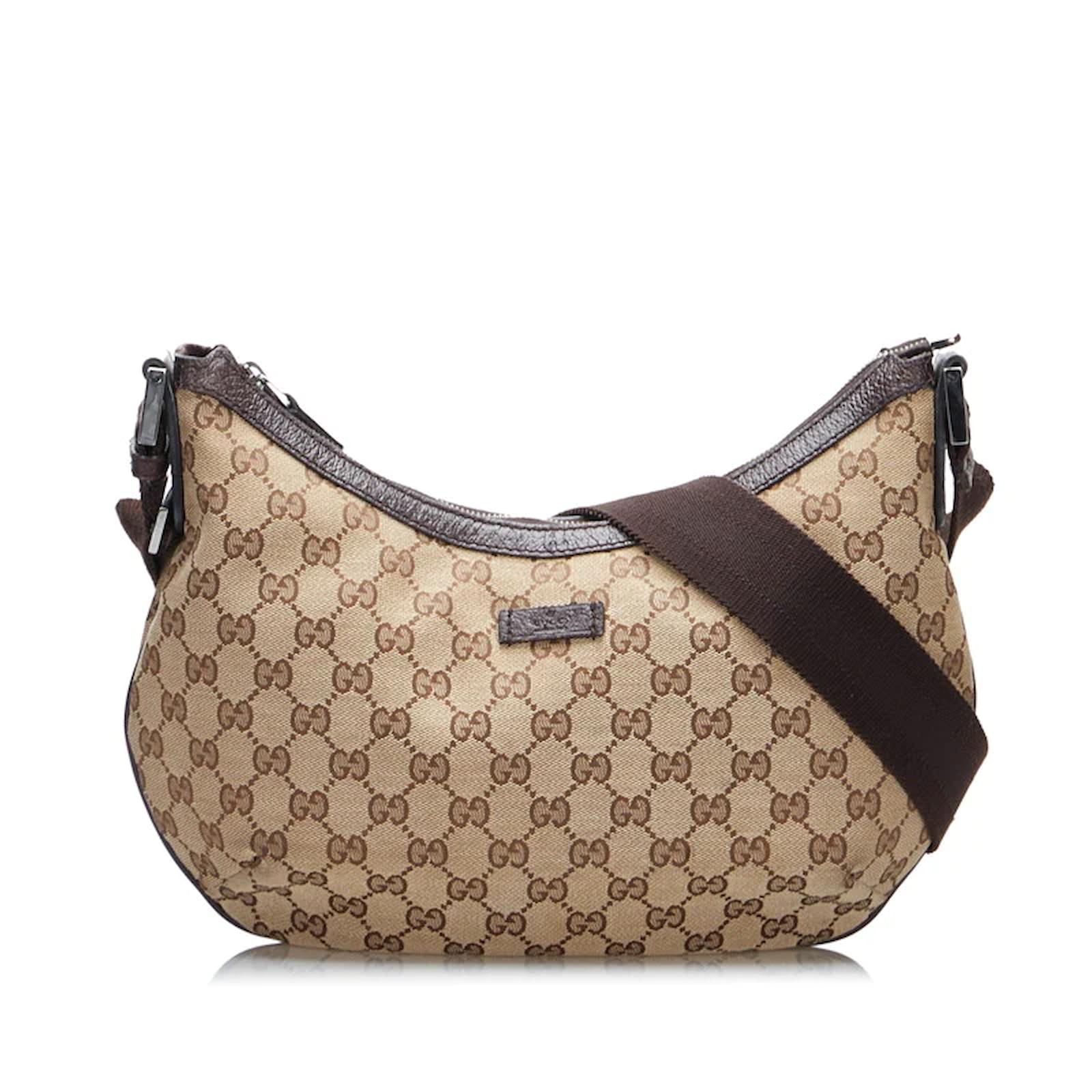 Gucci GG Canvas Web Crossbody Bag 181092 Brown Cloth ref.877082 - Joli ...