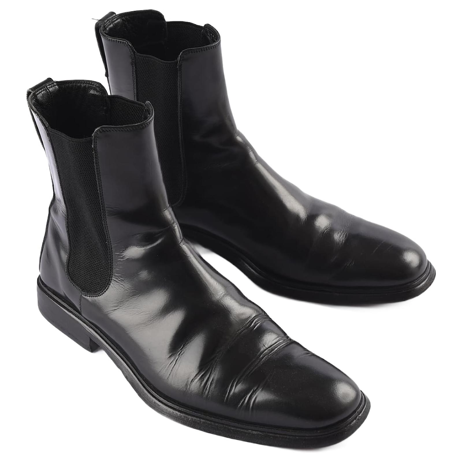 GUCCI Boots T.EU 42 Leather Black ref.877598 - Joli Closet