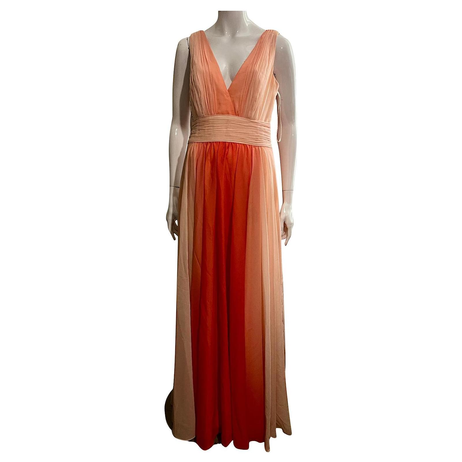 Orange Dress Halston Heritage Outlet Halston Heritage Draped Dress