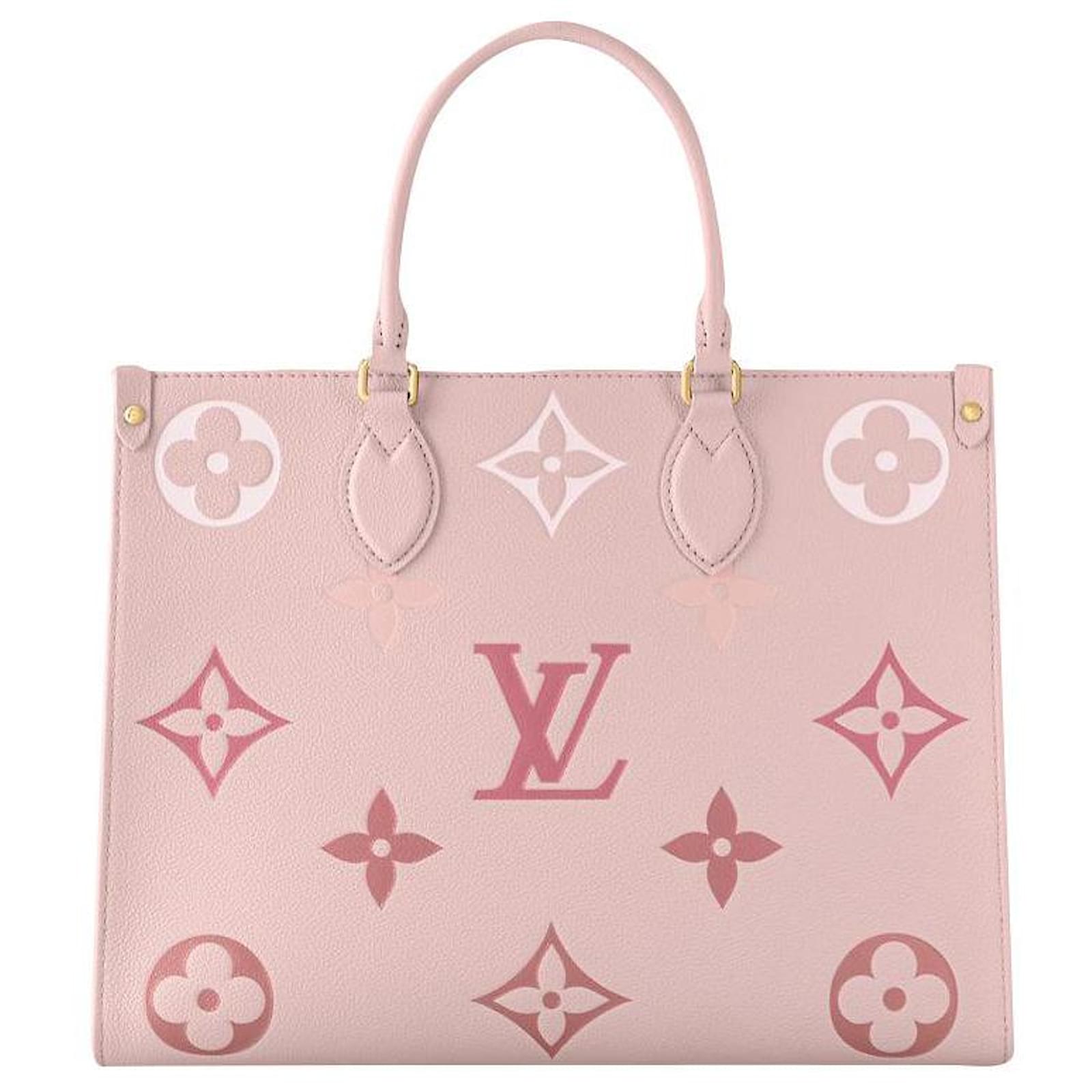 Louis Vuitton LV Onthego MM Monogram empreinte Pink Leather ref.878406 -  Joli Closet
