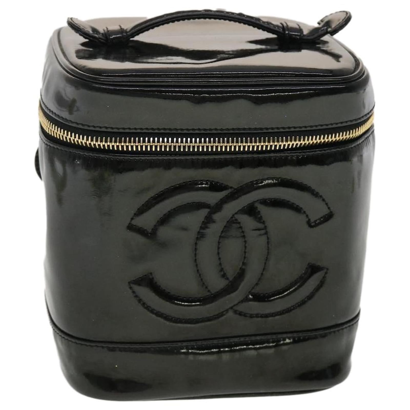 Vintage Gucci Vanity Bag Black Enamel