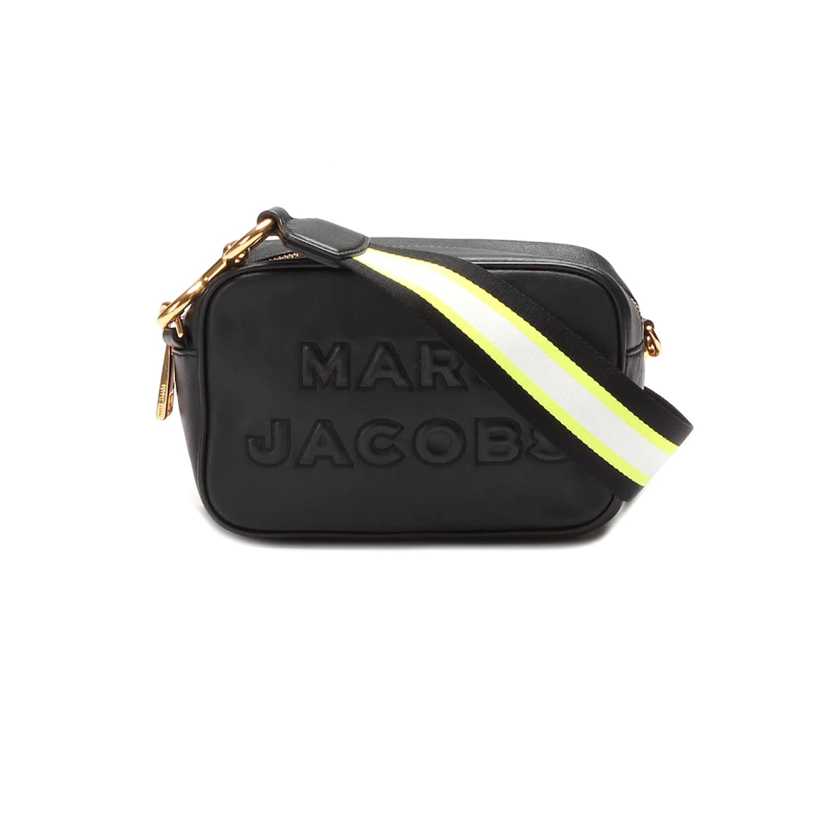 Marc Jacobs Logo Camera bag Black Leather Pony-style calfskin ref