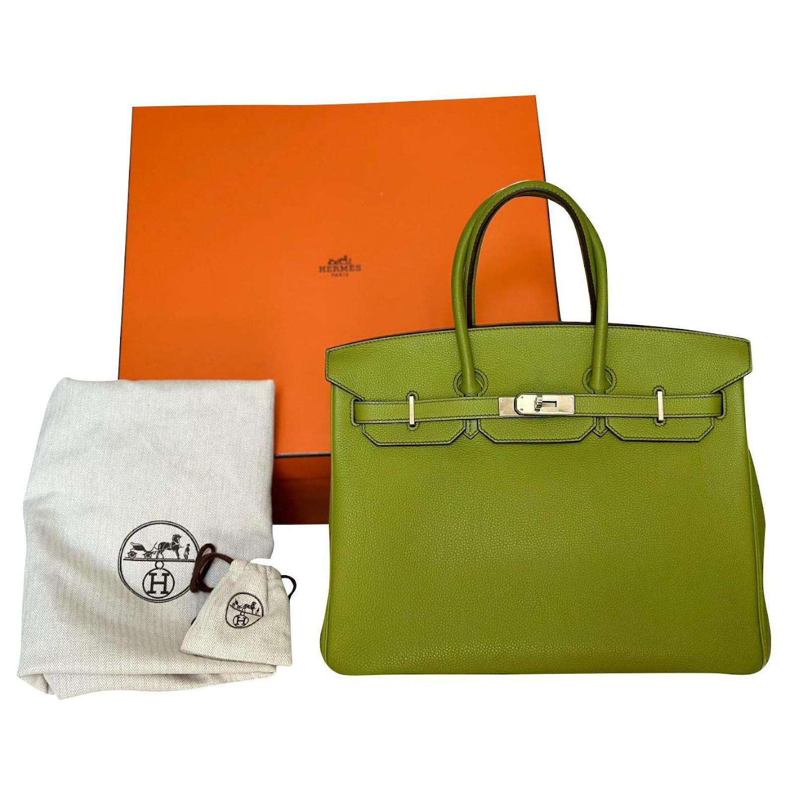 Hermès HERMES BIRKIN 35 Green Leather ref.878759 - Joli Closet