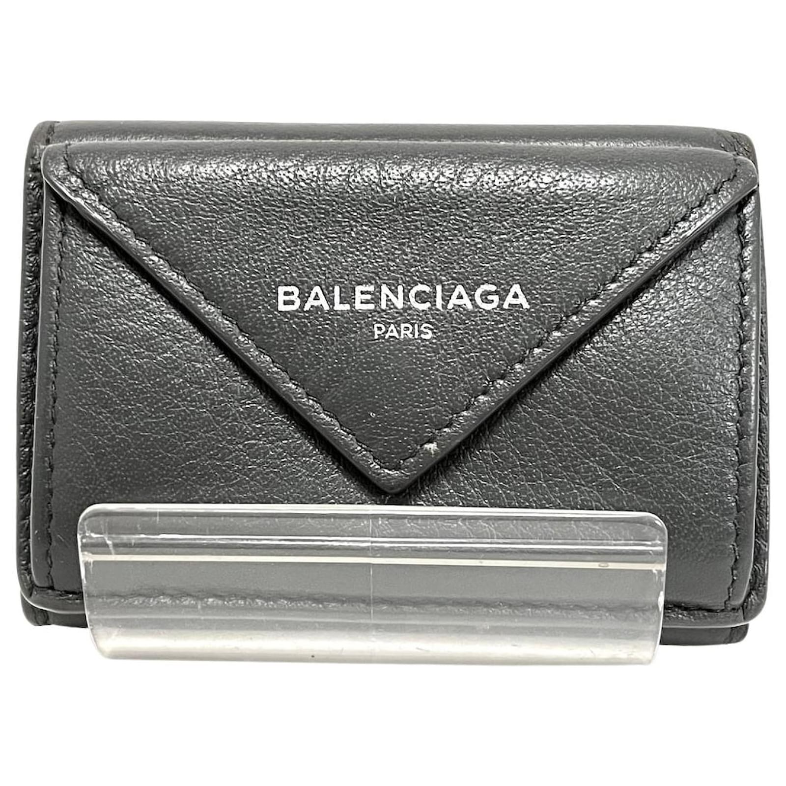 Balenciaga Grey Papier Leather Wallet