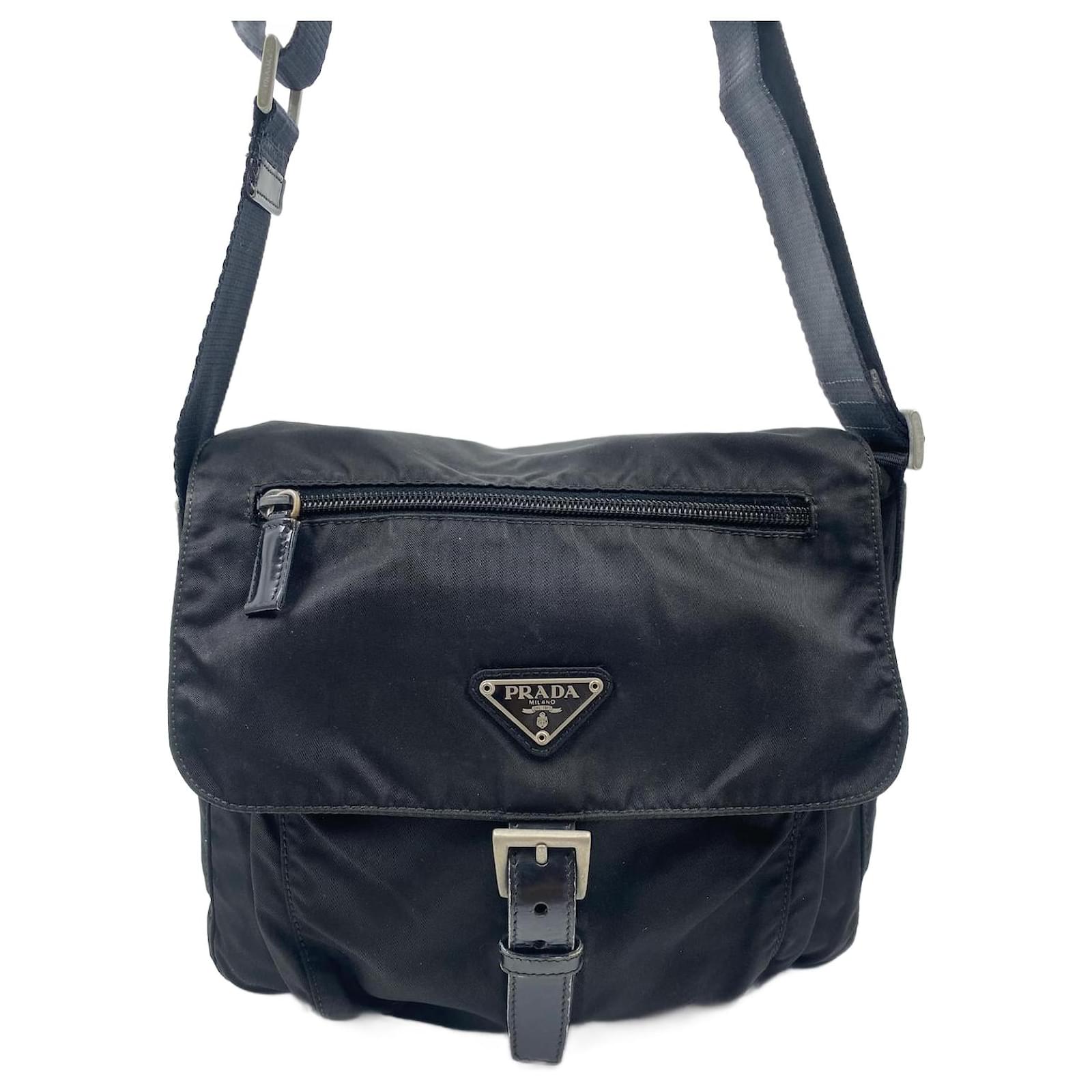 Prada Black Nylon Messenger Bag Small QNB05121KH010