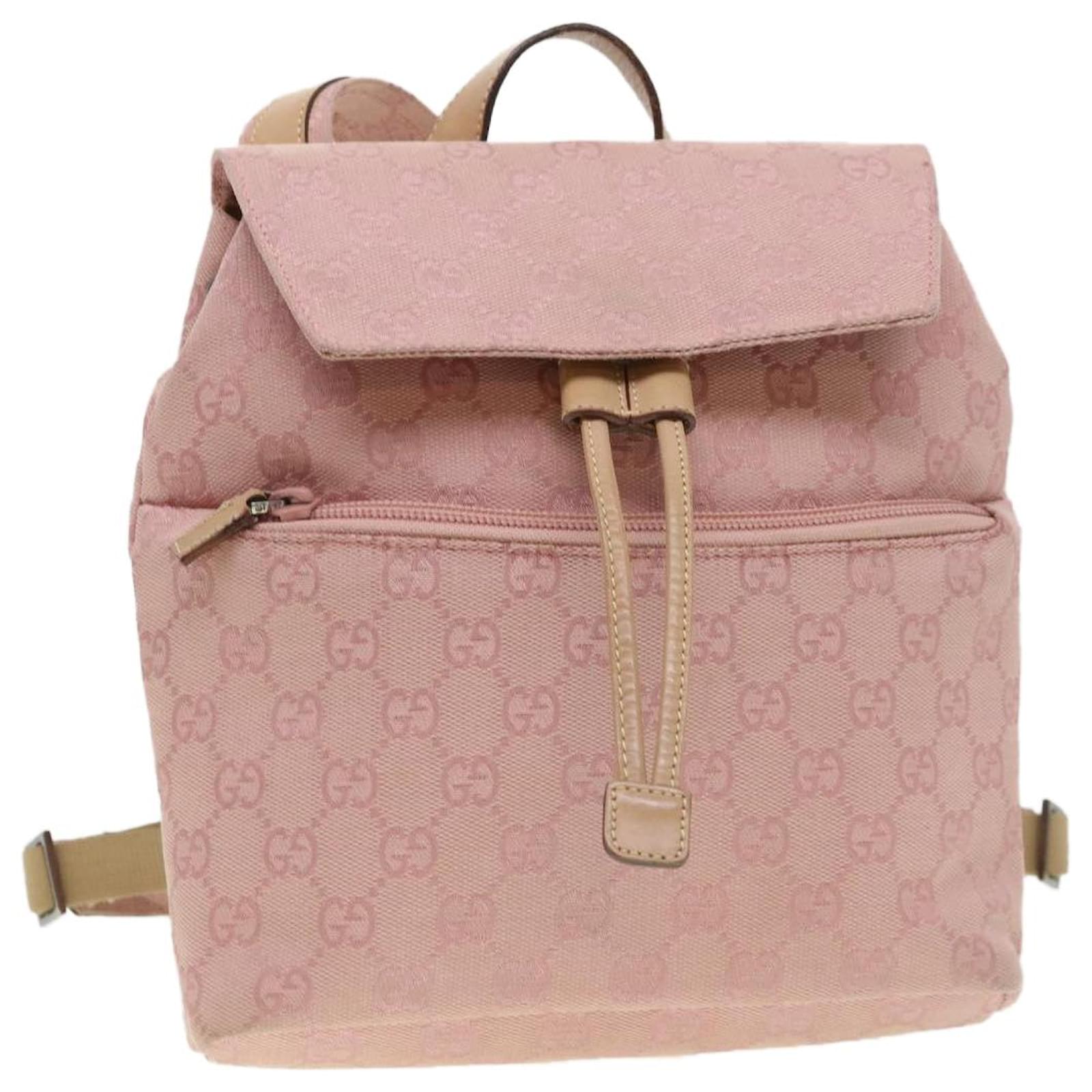 GUCCI GG Canvas Backpack Pink 003 0242 002058 Auth am4120 ref.880663 Joli Closet