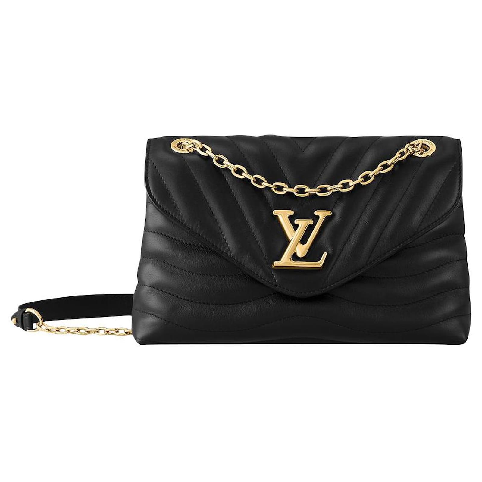 Borsa Tote donna Louis Vuitton New Wave nera pelle con catena