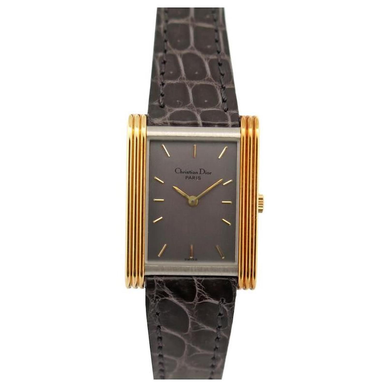 NEUF VINTAGE MONTRE CHRISTIAN DIOR 13.11.02 MECANIQUE 30 MM OR ACIER WATCH