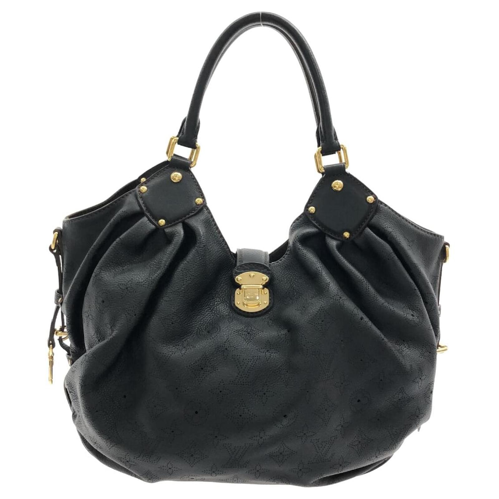 Black Louis Vuitton Monogram Mahina XL Hobo Bag