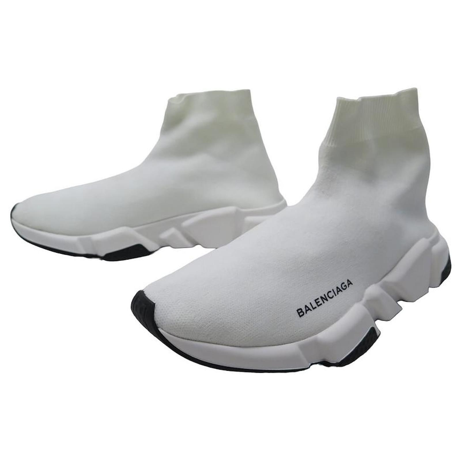 bag mærke fryser NEW BALENCIAGA SPEED TRAINER WHITE SHOES 41 494371 SNEAKERS SHOES Cloth  ref.881516 - Joli Closet