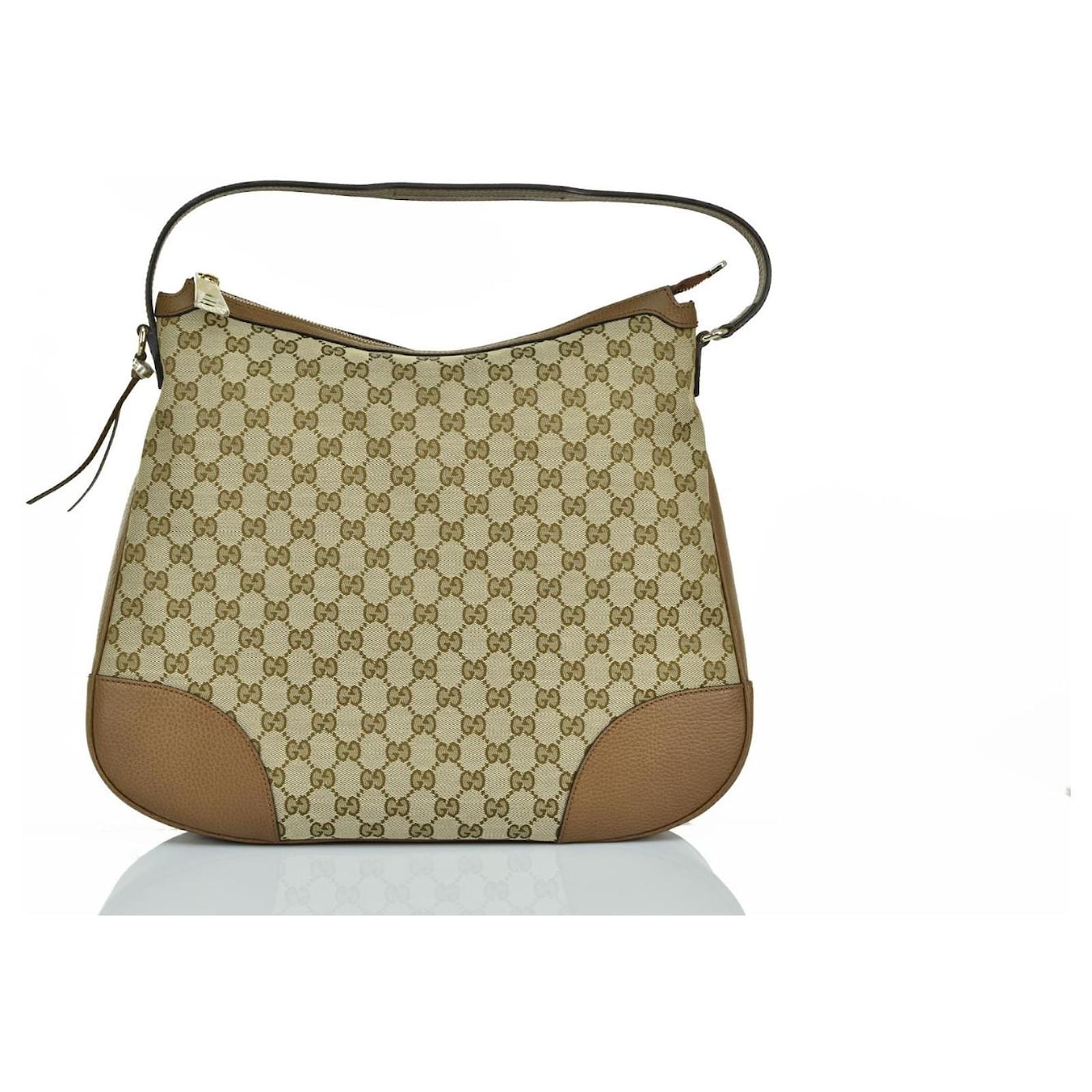 Gucci Handbag Beige Leather and Fabric Original GG Mod. 449244 KY9Lg Cotton  ref.881770 - Joli Closet