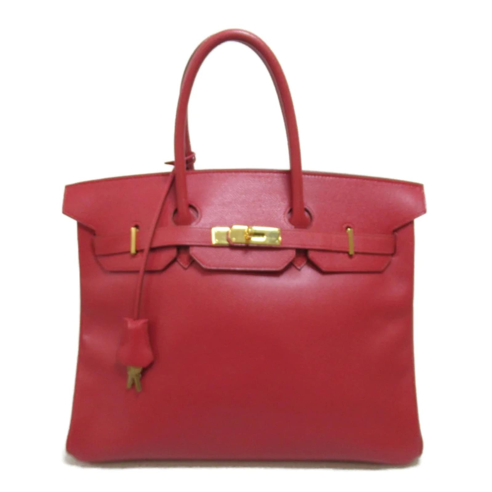 Hermès Courchevel Birkin 35 021696CC Red Leather Pony-style calfskin  ref.882218 - Joli Closet