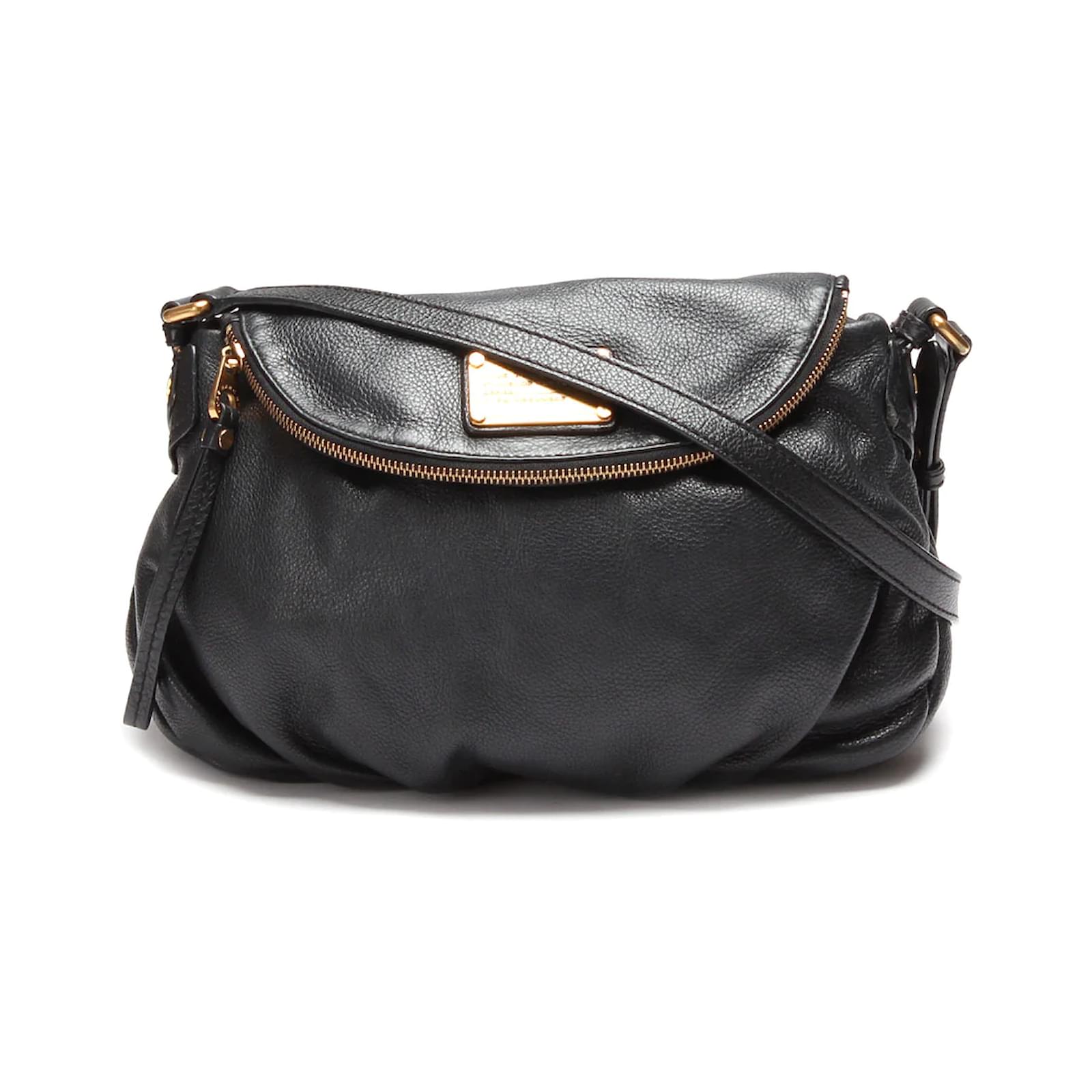 Buy the Marc By Marc Jacobs Black Pebbled Leather Crossbody Bag