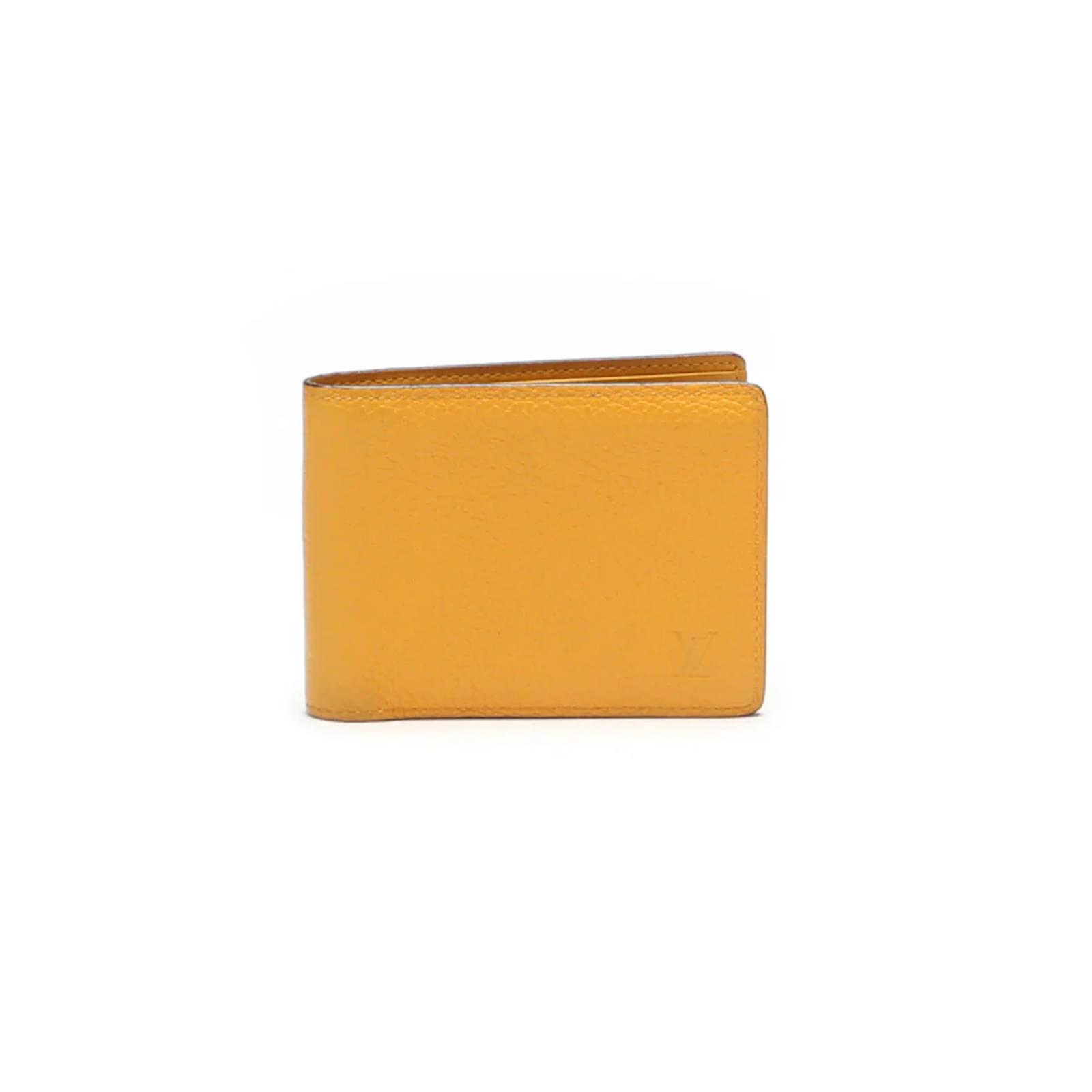 Louis Vuitton Yellow EPI Leather Bi Fold Wallet
