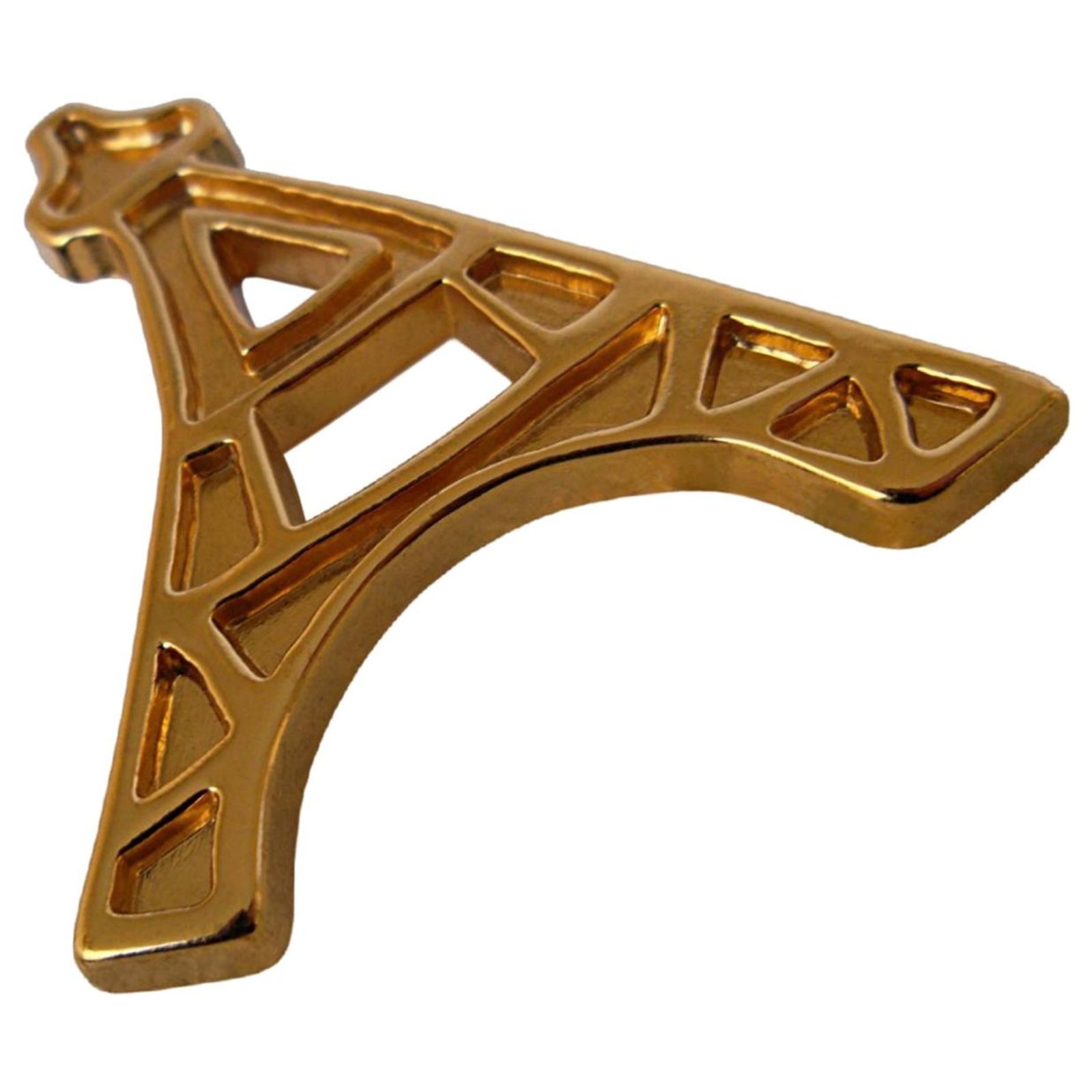 Broche Vintage Paris Tour Eiffel En Métal Doré - Bijou Ancien Années 80, Occasion