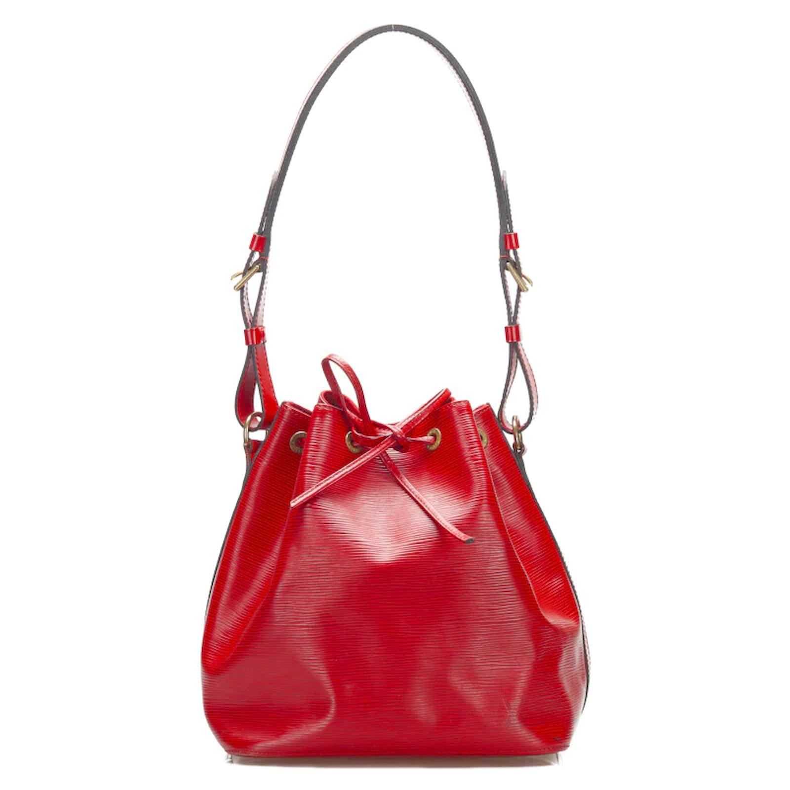 Louis Vuitton, Bags, Louis Vuitton Bucket Bag Petit Noe Red Epi