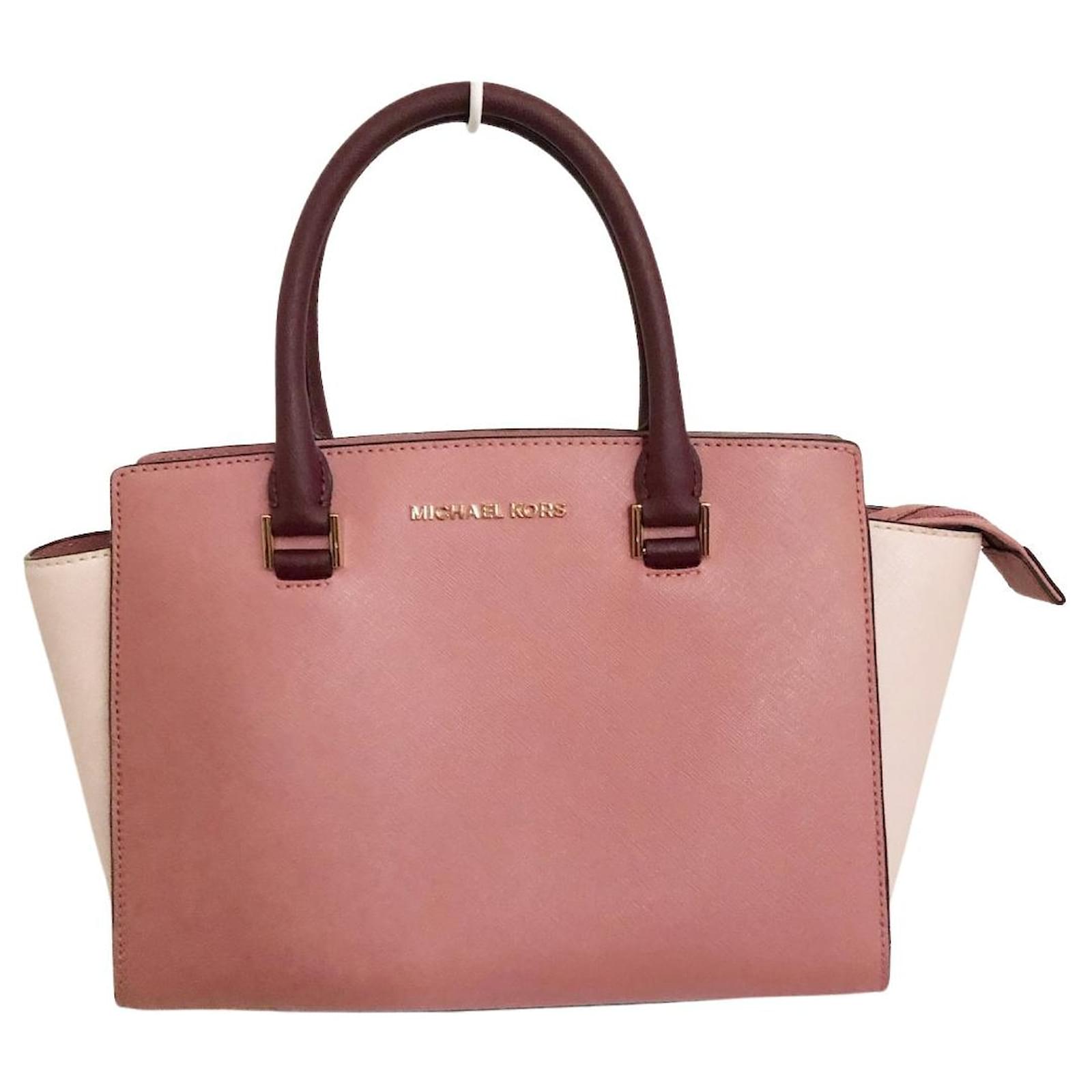 Kors Selma Michael Kors Tasche Braun Rot Selma Leder Cross Body Tashe