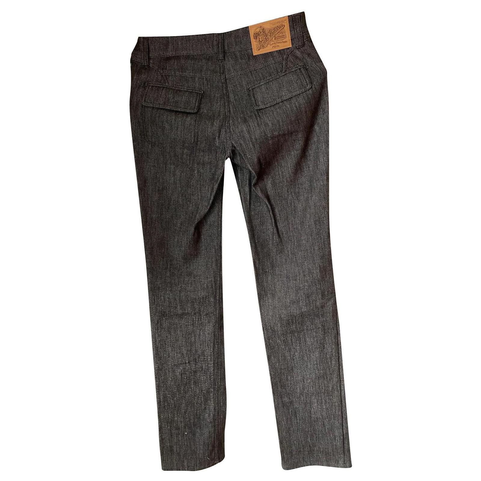 Louis Vuitton Pants, leggings Grey Cotton ref.884108 - Joli Closet