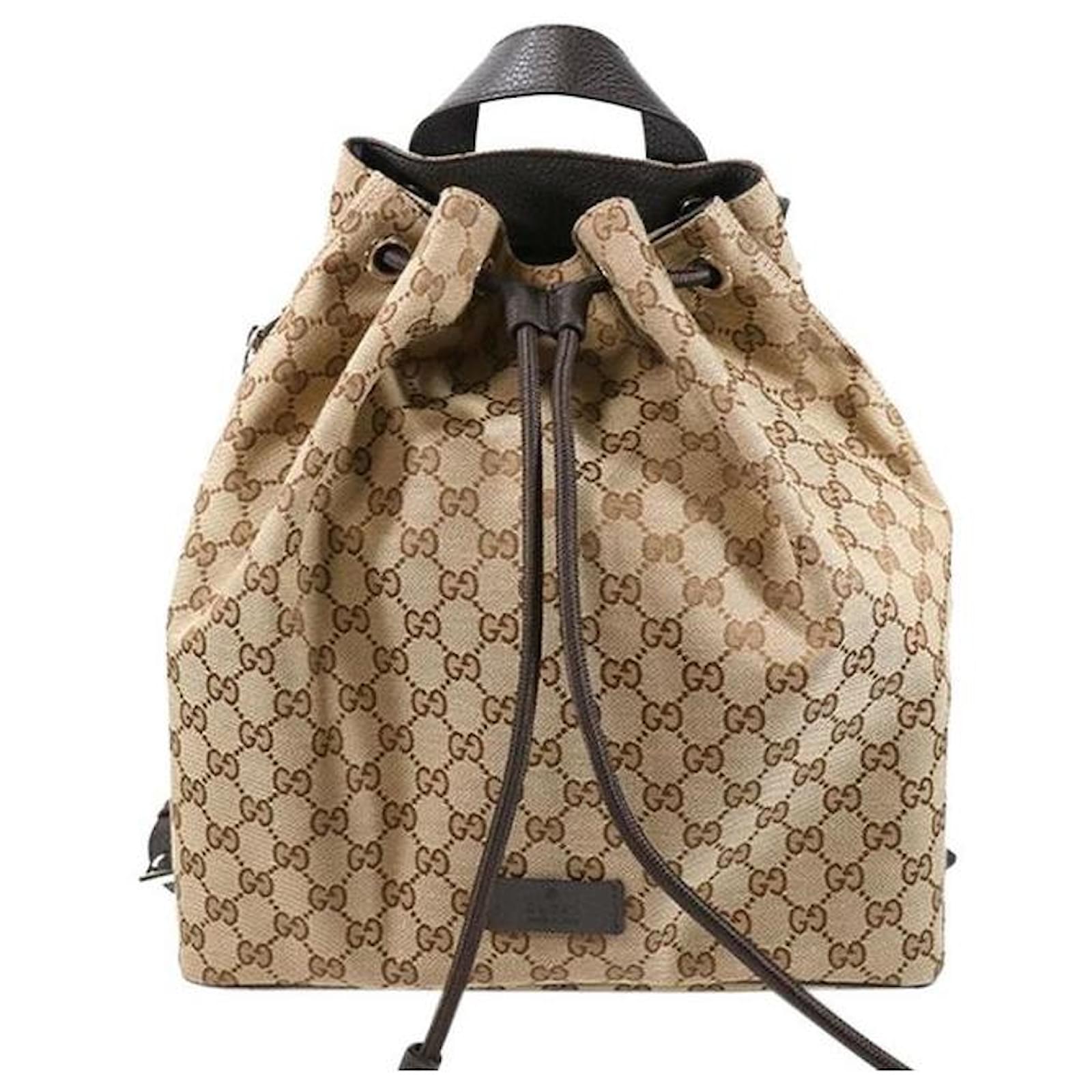 Gucci Beige Backpack Man Fabric Original GG Mod. 449175 KY9mn 9790 ...