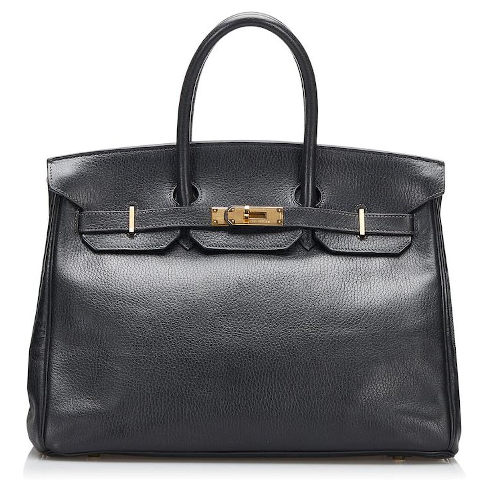 Hermès HERMES BIRKIN 35 Black Leather ref.886691 Joli Closet