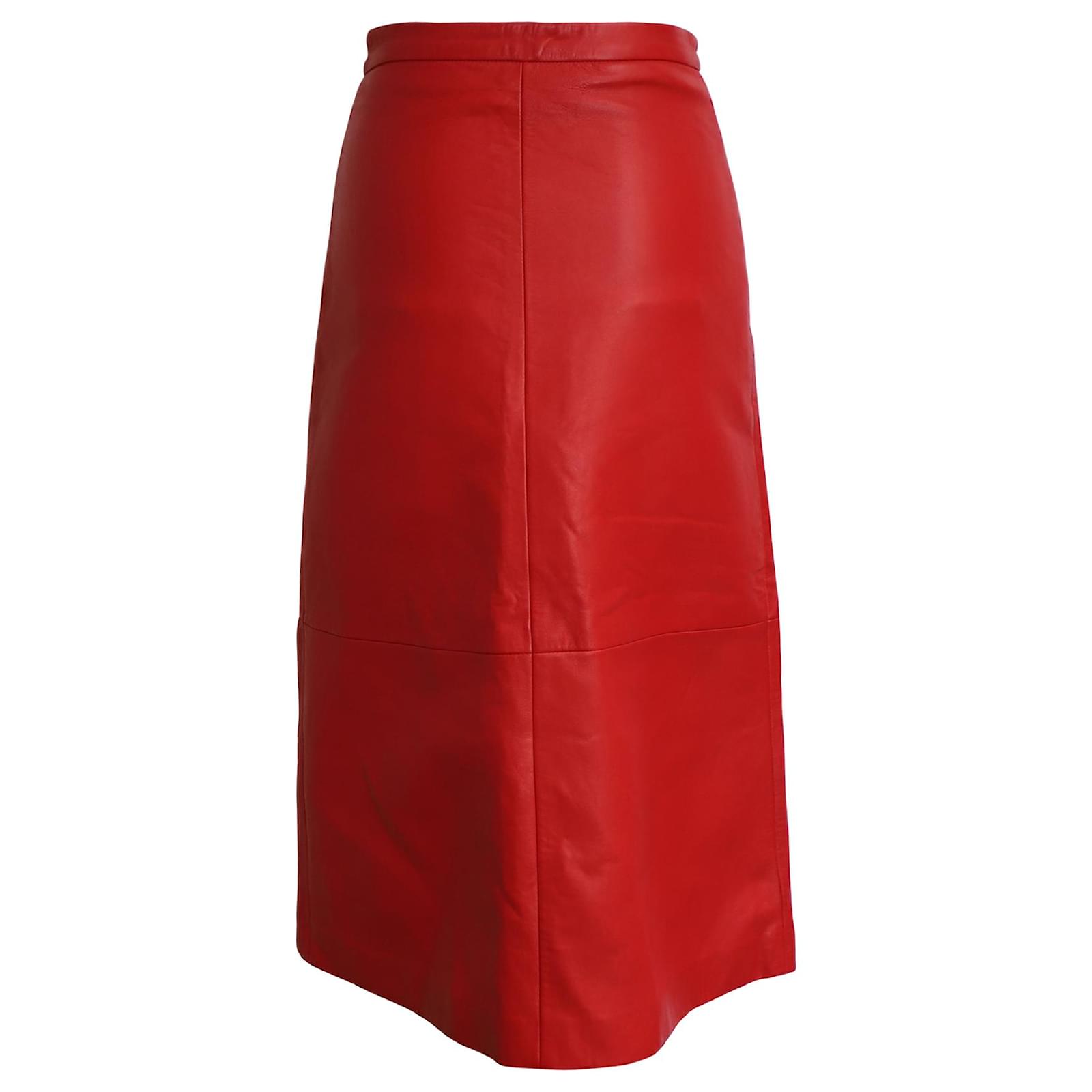 Dress Red Leather Skirt Hugo Boss Buy Sosandar Black Leather