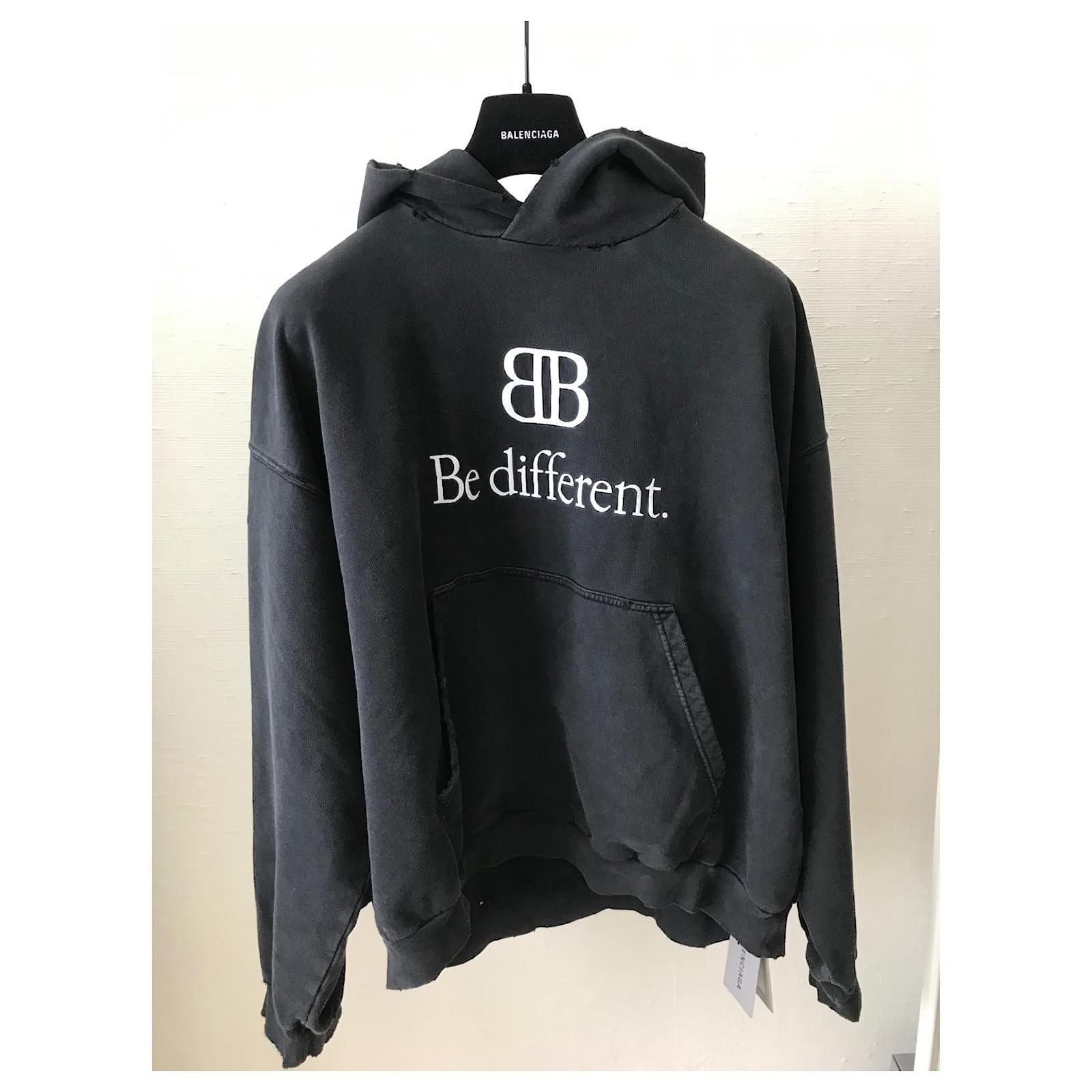 Balenciaga Kapuzenpullover Schwarz Balenciaga Destroyed Hoodie