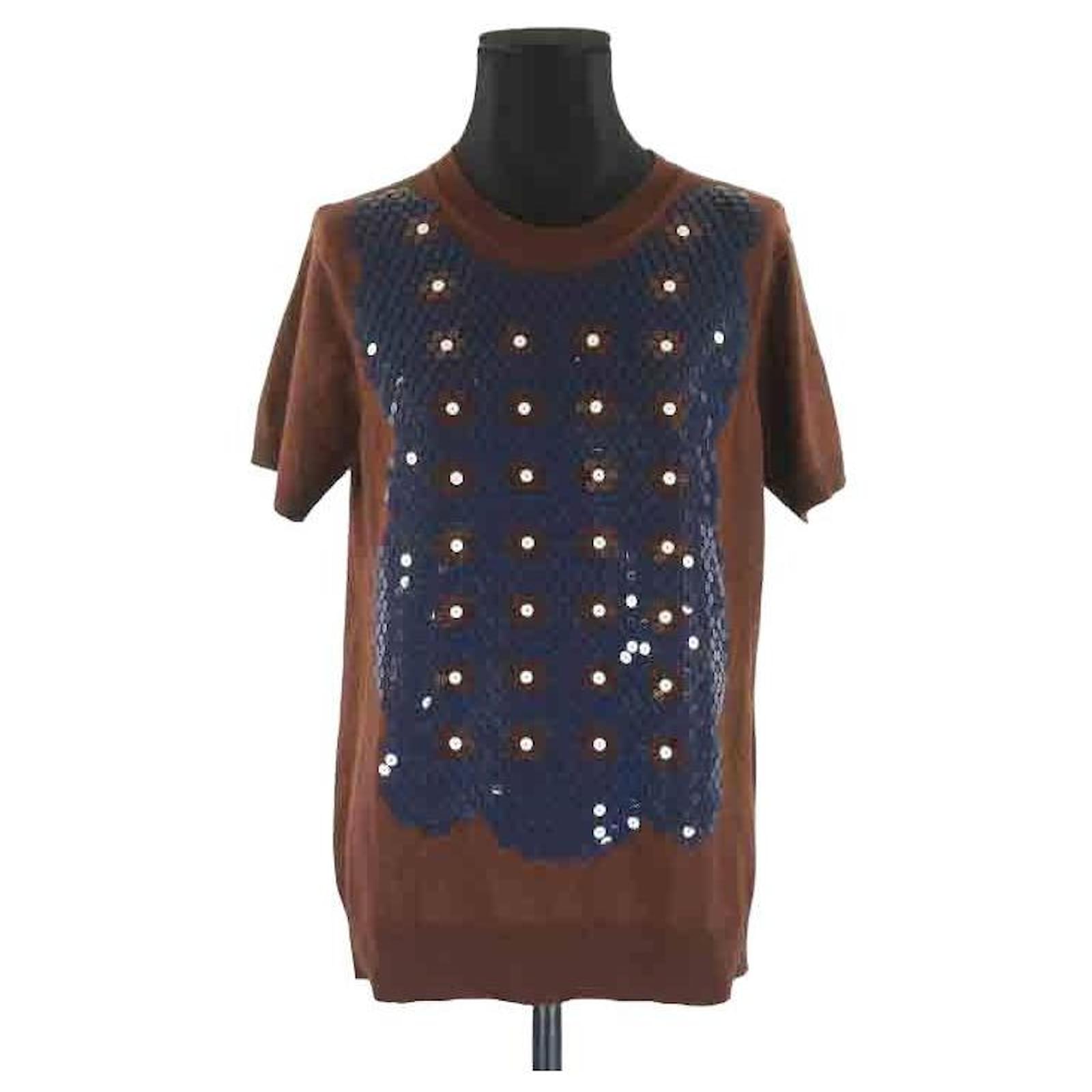 Louis Vuitton T-shirt 38 Brown Cotton ref.888141 - Joli Closet