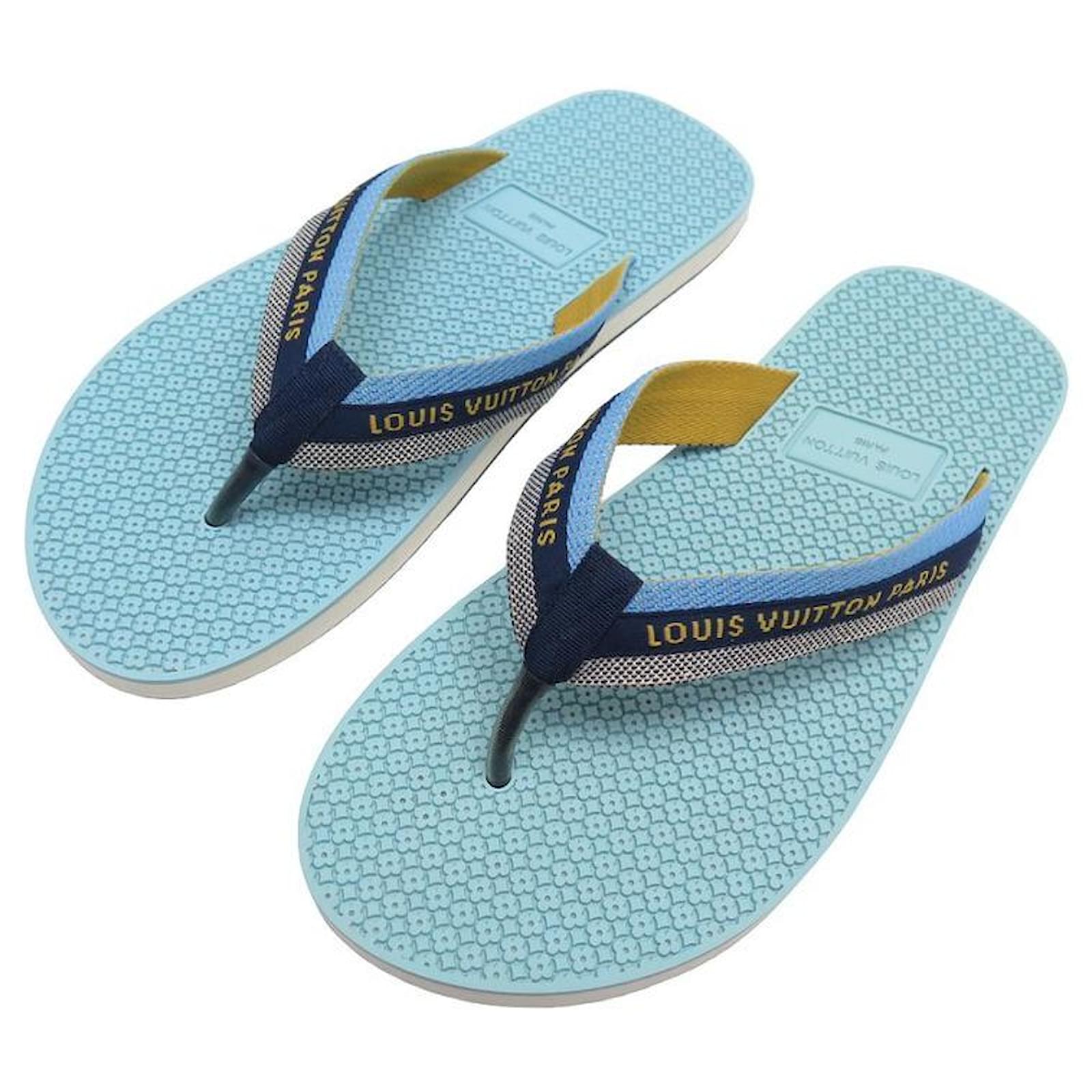 NUEVOS ZAPATOS LOUIS VUITTON CHANCLAS ESTAMPADO EN RELIEVE Y