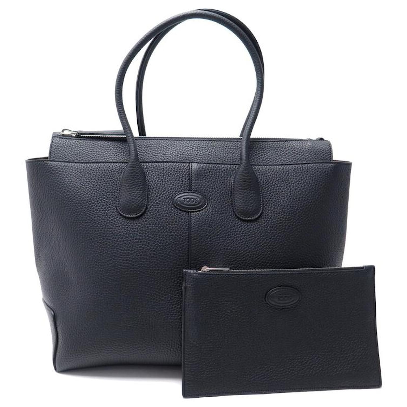 Tod's - di Bag in Leather Mini, Black, - Bags