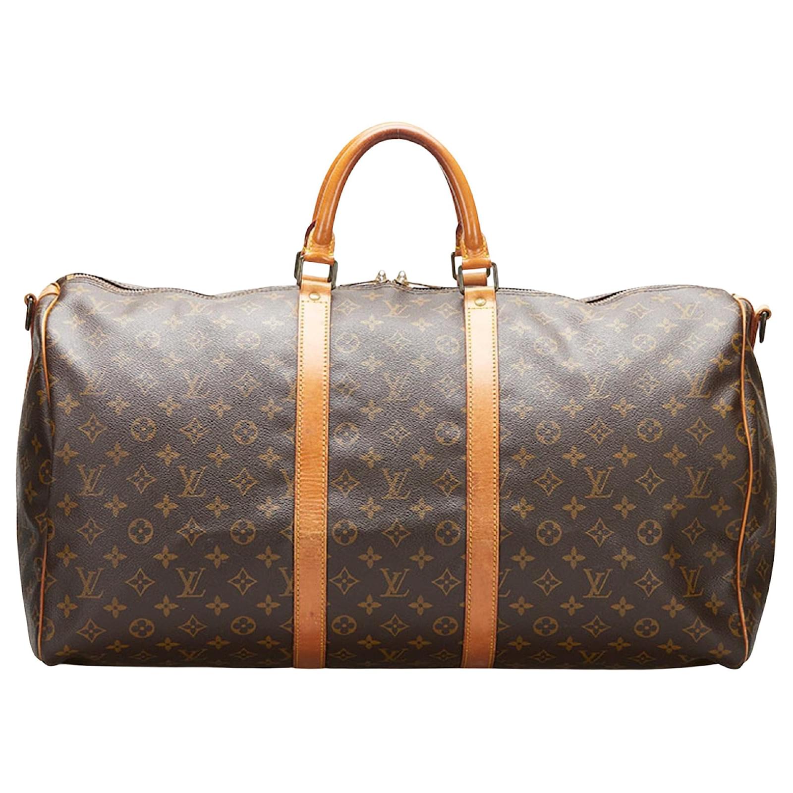 Louis Vuitton Keepall Bandouliere 55 Brown Cloth ref.889325 - Joli Closet