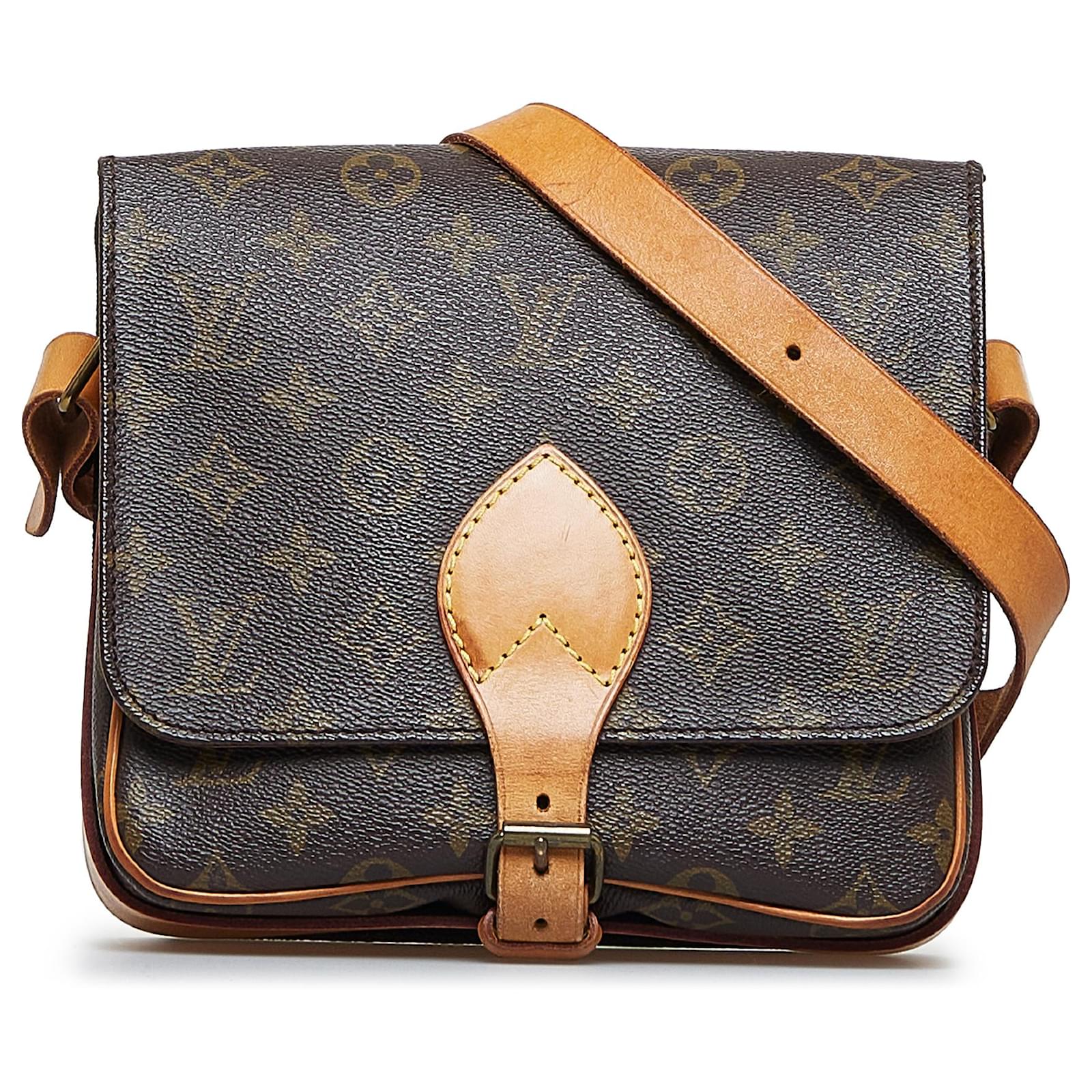 Louis Vuitton Monogram Cartouchiere MM M51253 Brown Cloth ref