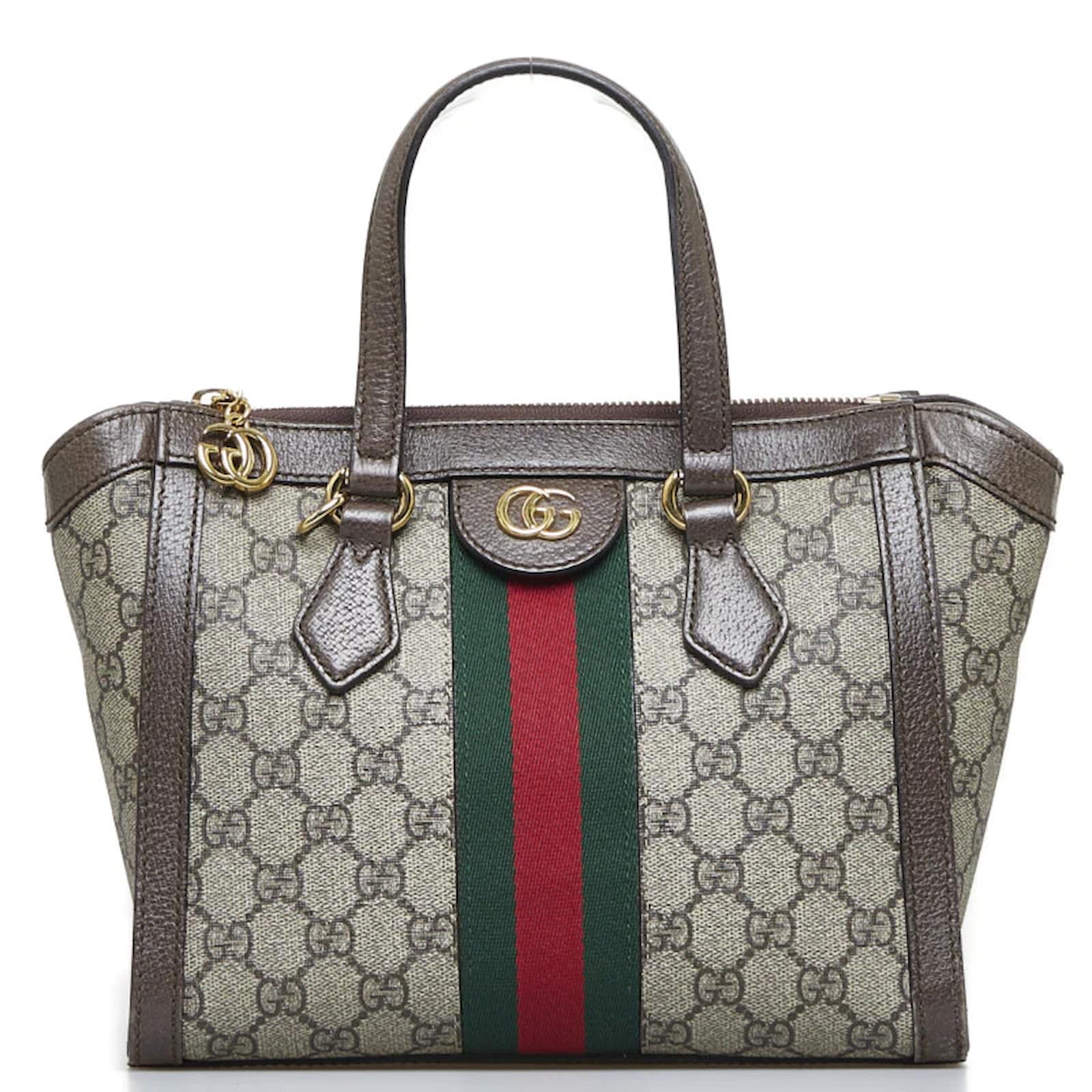 Ophidia Small GG Canvas Shoulder Bag in Beige - Gucci