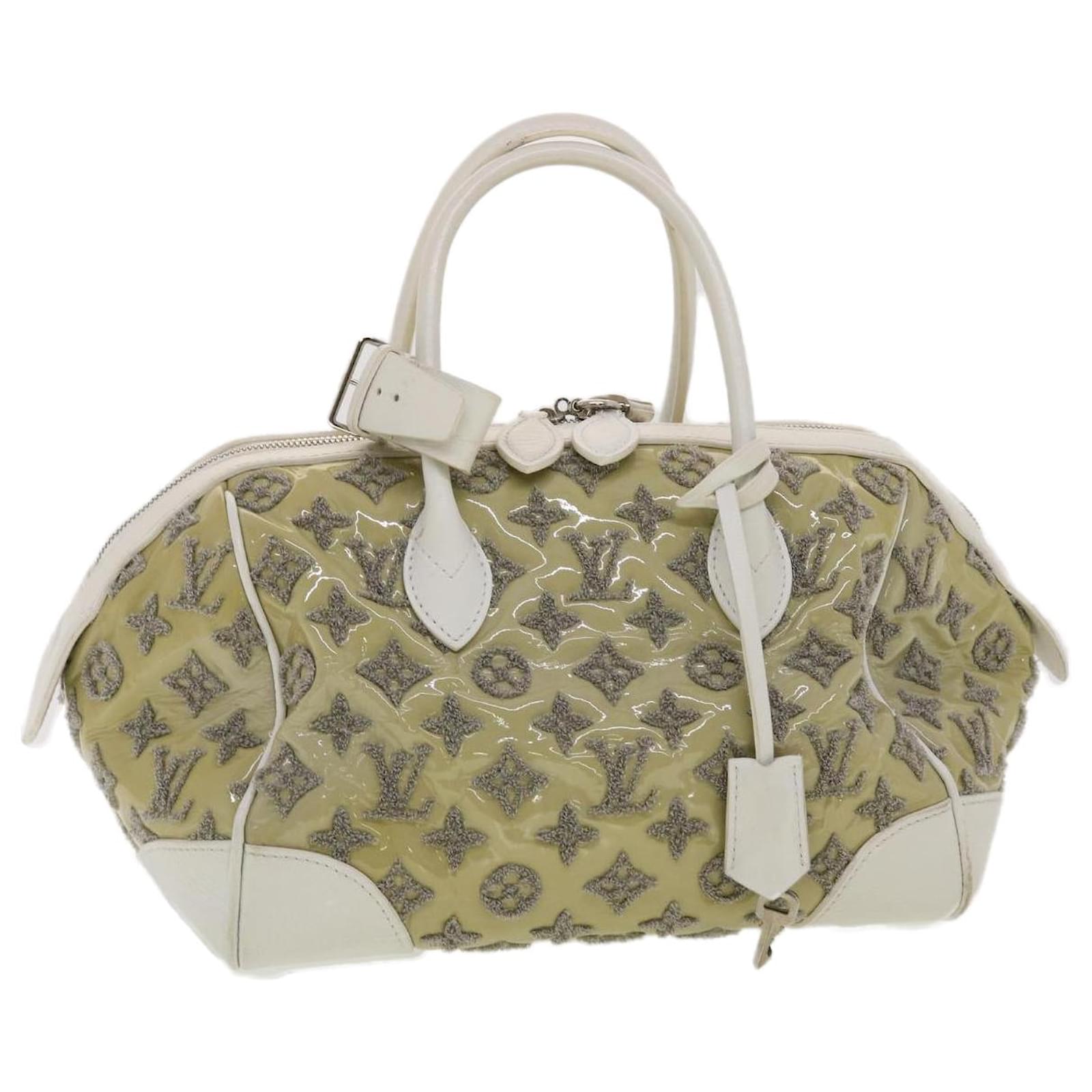 LOUIS VUITTON Monogrammheft Speedy Round Hand Bag Gris M40703 LV Auth 40078 Lackleder ref.890013 Joli Closet