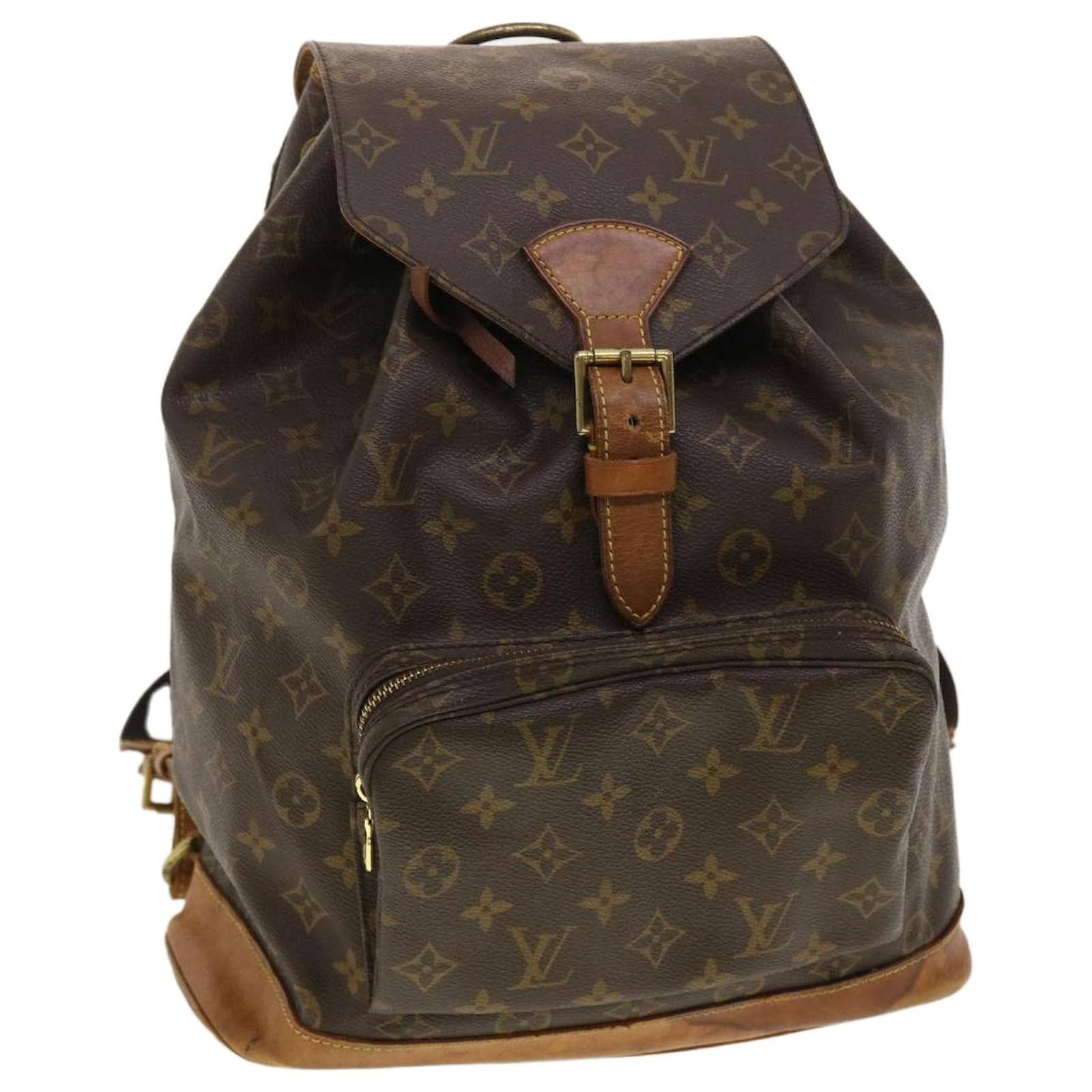 AUTHENTIC LOUIS VUITTON M51135 Monogram Montsouris GM Backpack Bag 0341