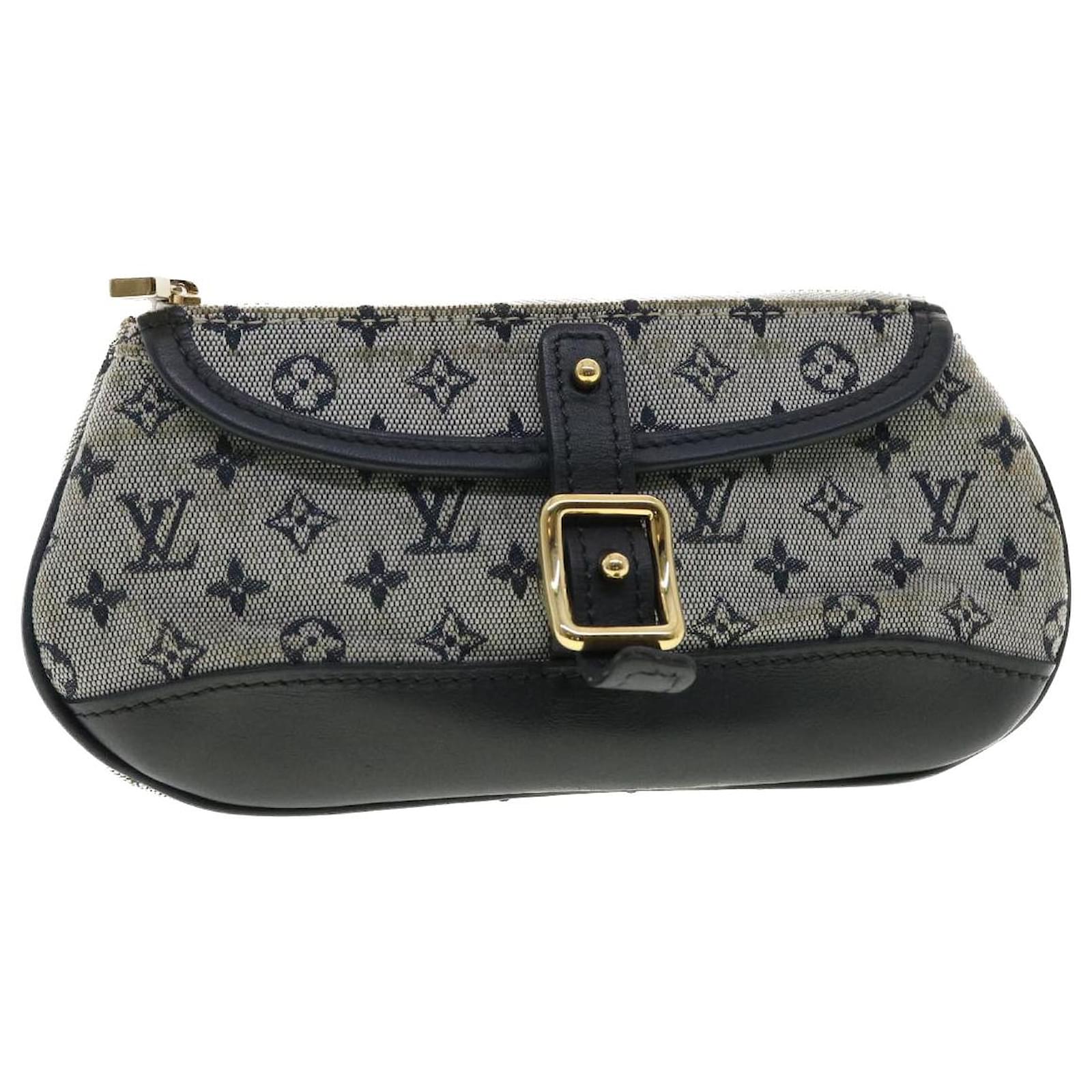 LOUIS VUITTON Women's Clutch Bag Canvas in Blue