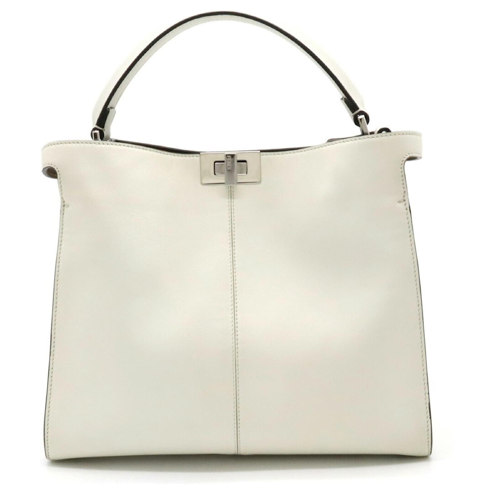 Fendi Peekaboo White Leather ref.890320 - Joli Closet