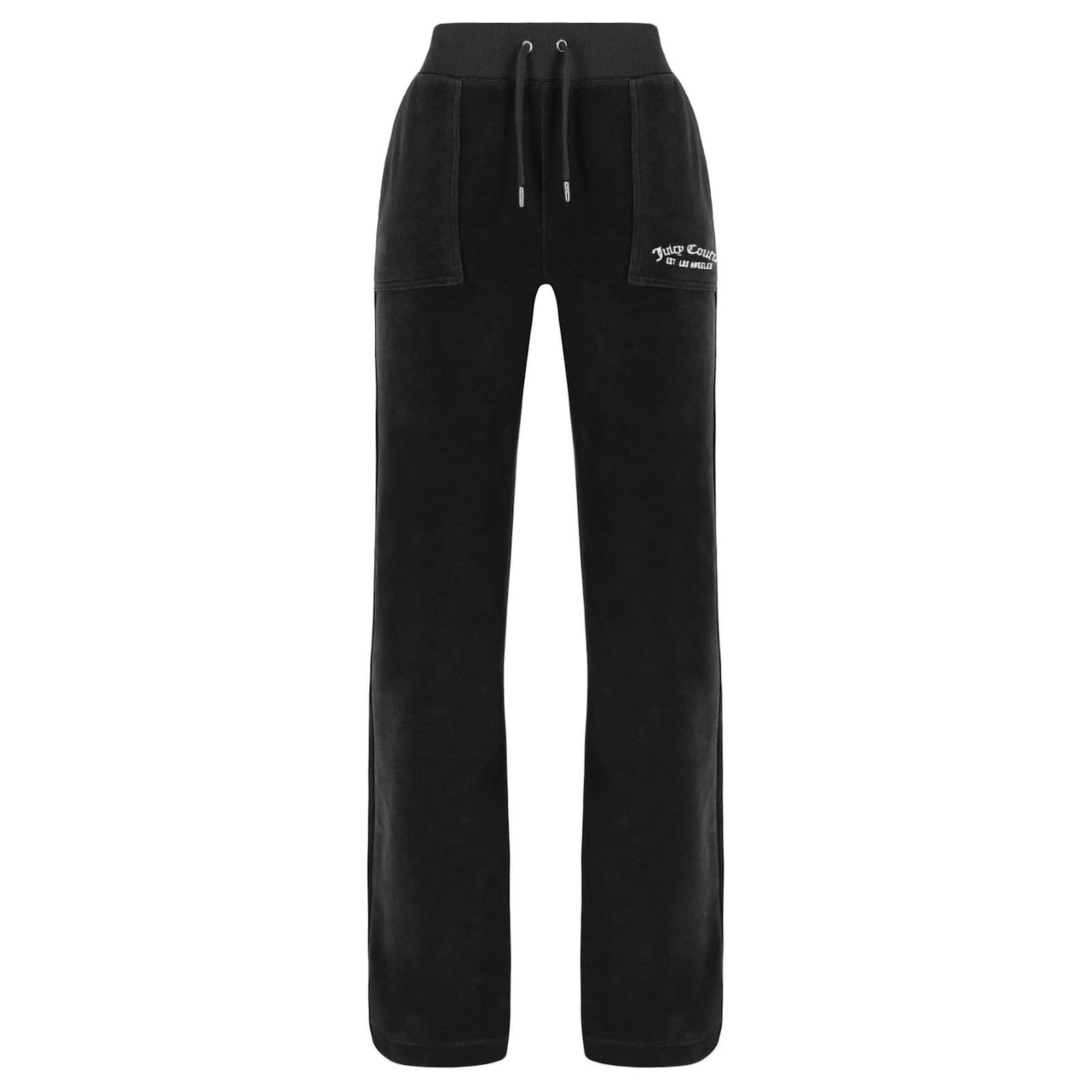 Juicy Couture Pants, leggings Black Cotton Polyester ref.890679