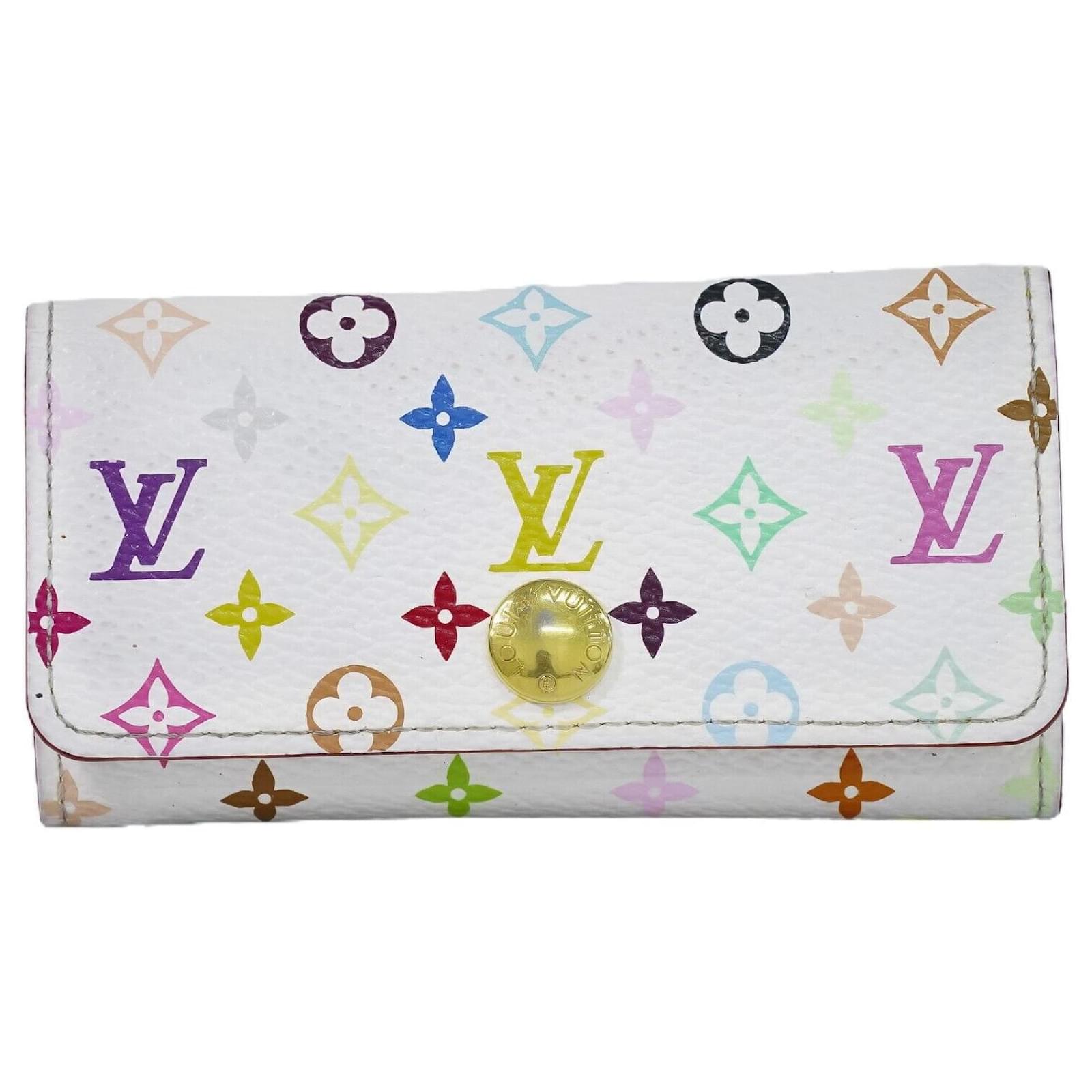 LOUIS VUITTON Monogram Multicolor Multicles 4 Key Holder White