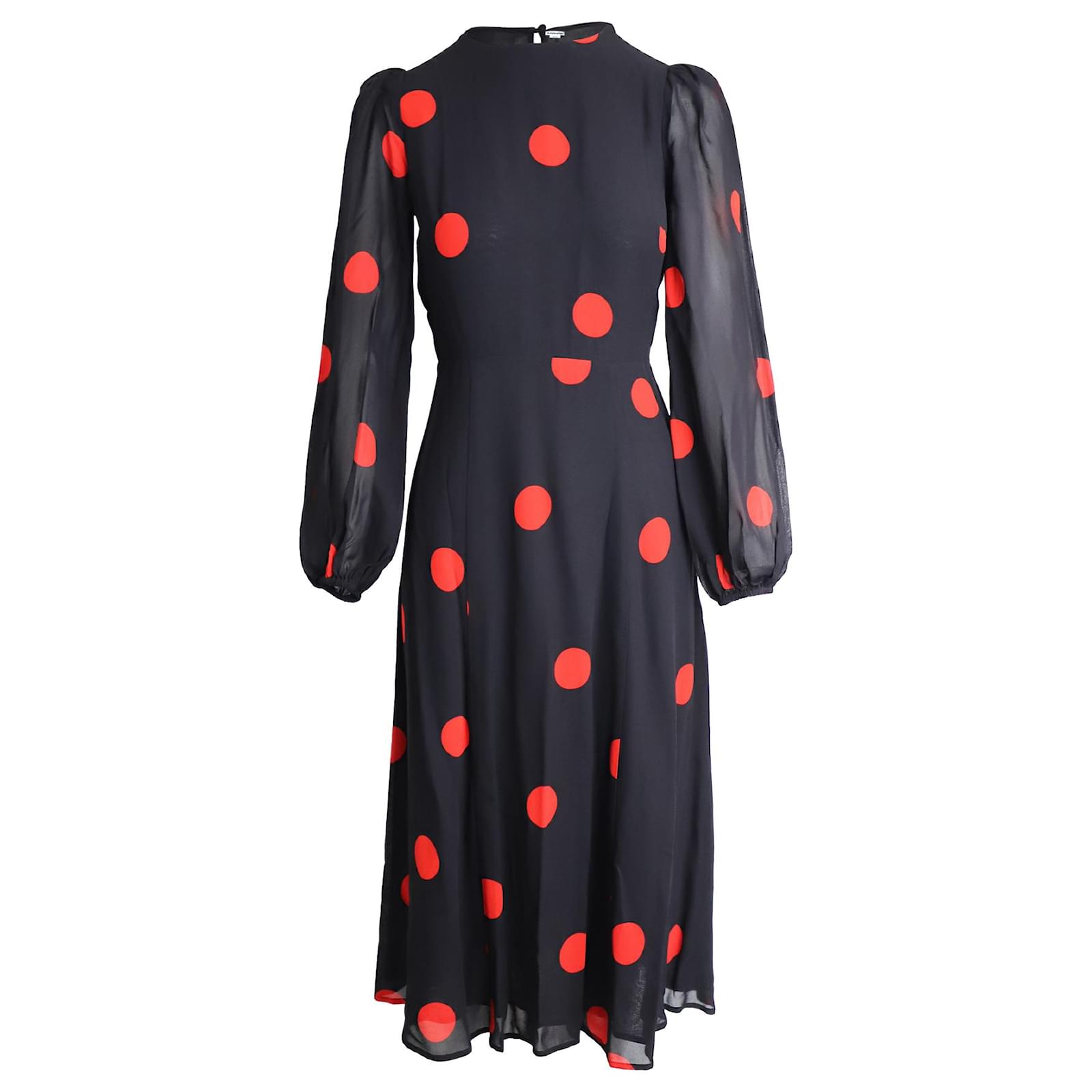 reformation polka dot dress long sleeve REFORMATION Polka Dot Long Sleeves Dress