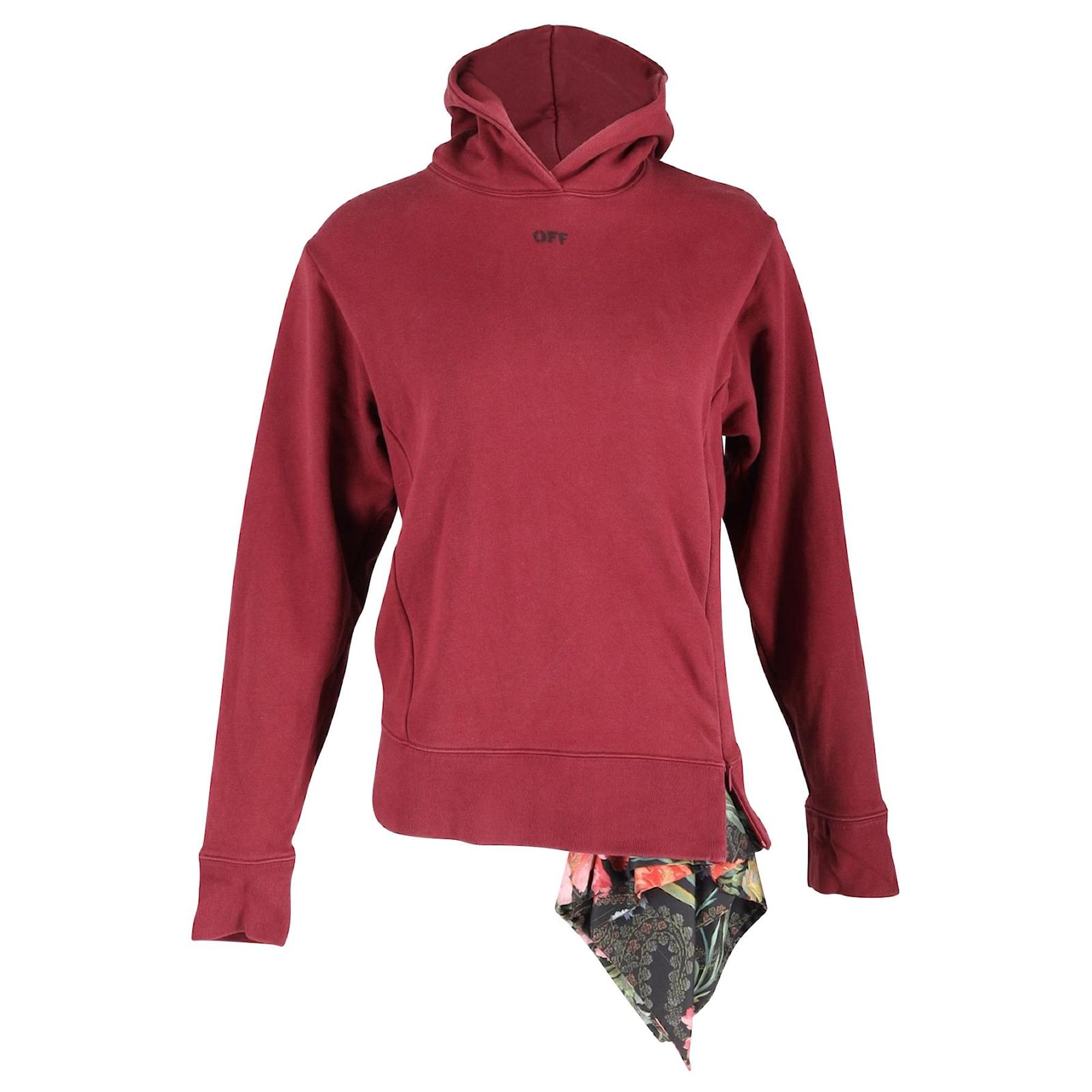 Off white maroon online hoodie