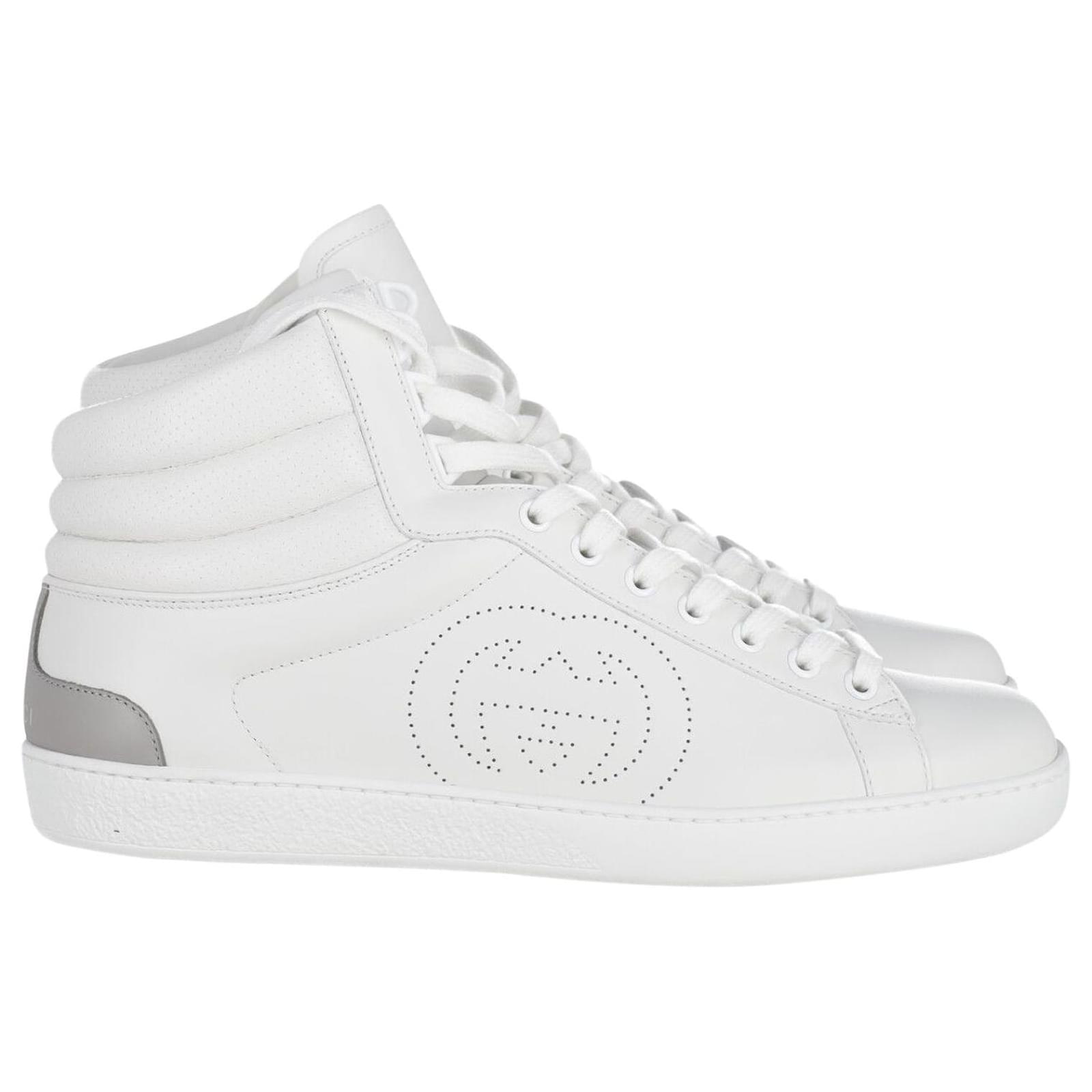 high top white gucci shoes