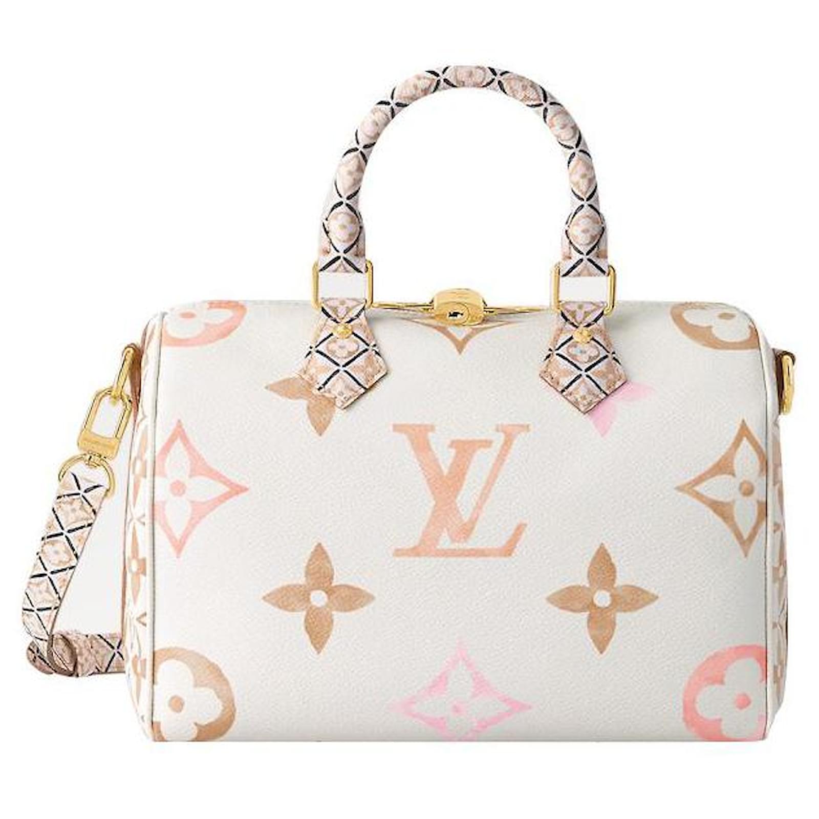 Louis Vuitton LV speedy by the pool new Beige Cloth ref.894868