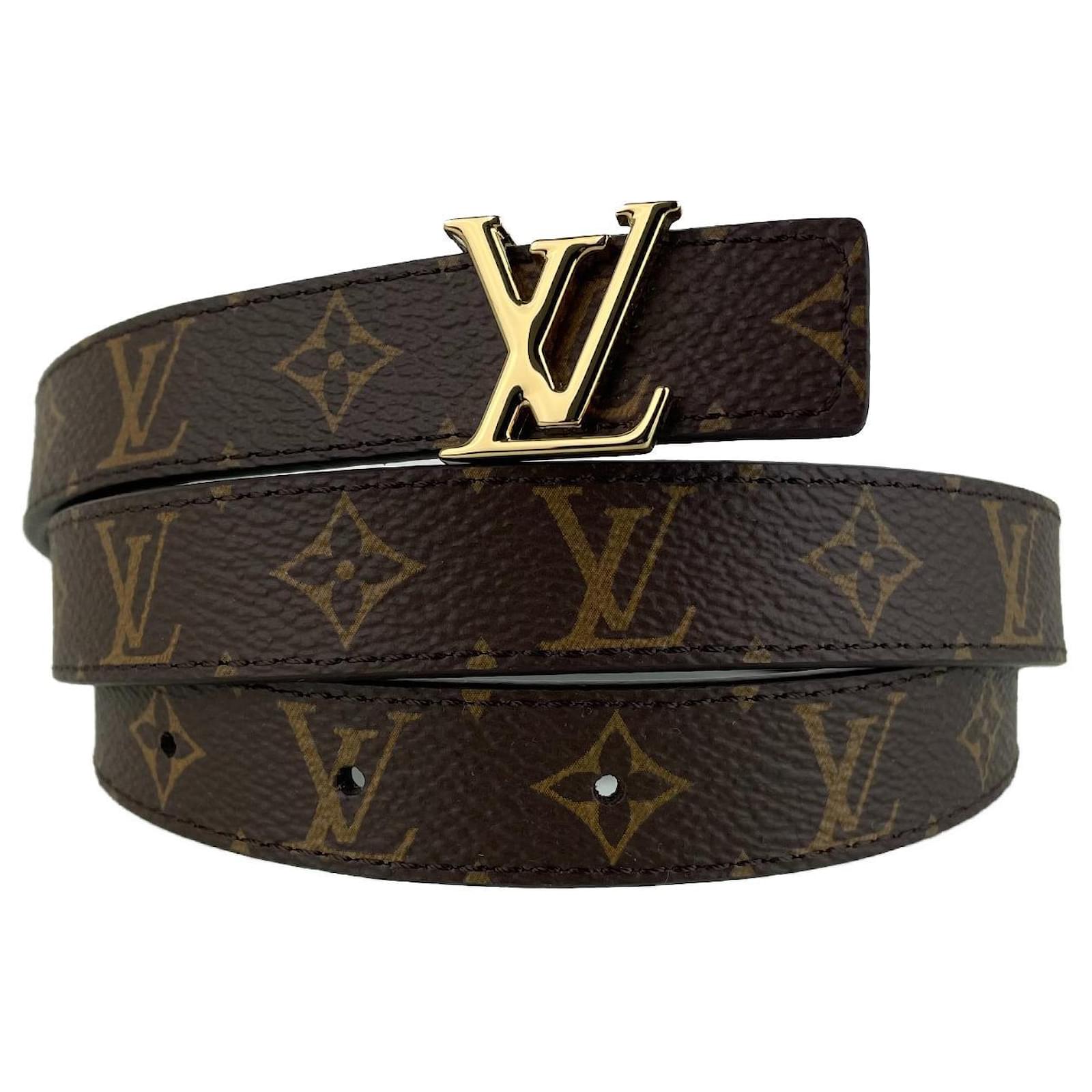 Louis Vuitton LV Iconic Belt 20 mm Reversible Brown Black Leather Cloth ...