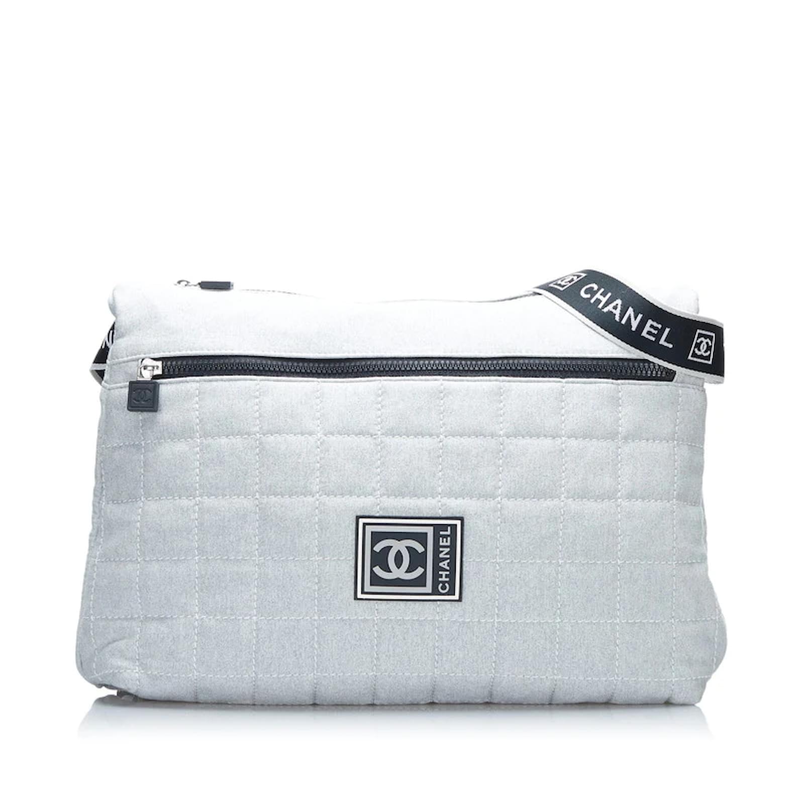 Chanel Sport Line Zip Messenger Bag Quilted Nylon Large at 1stDibs