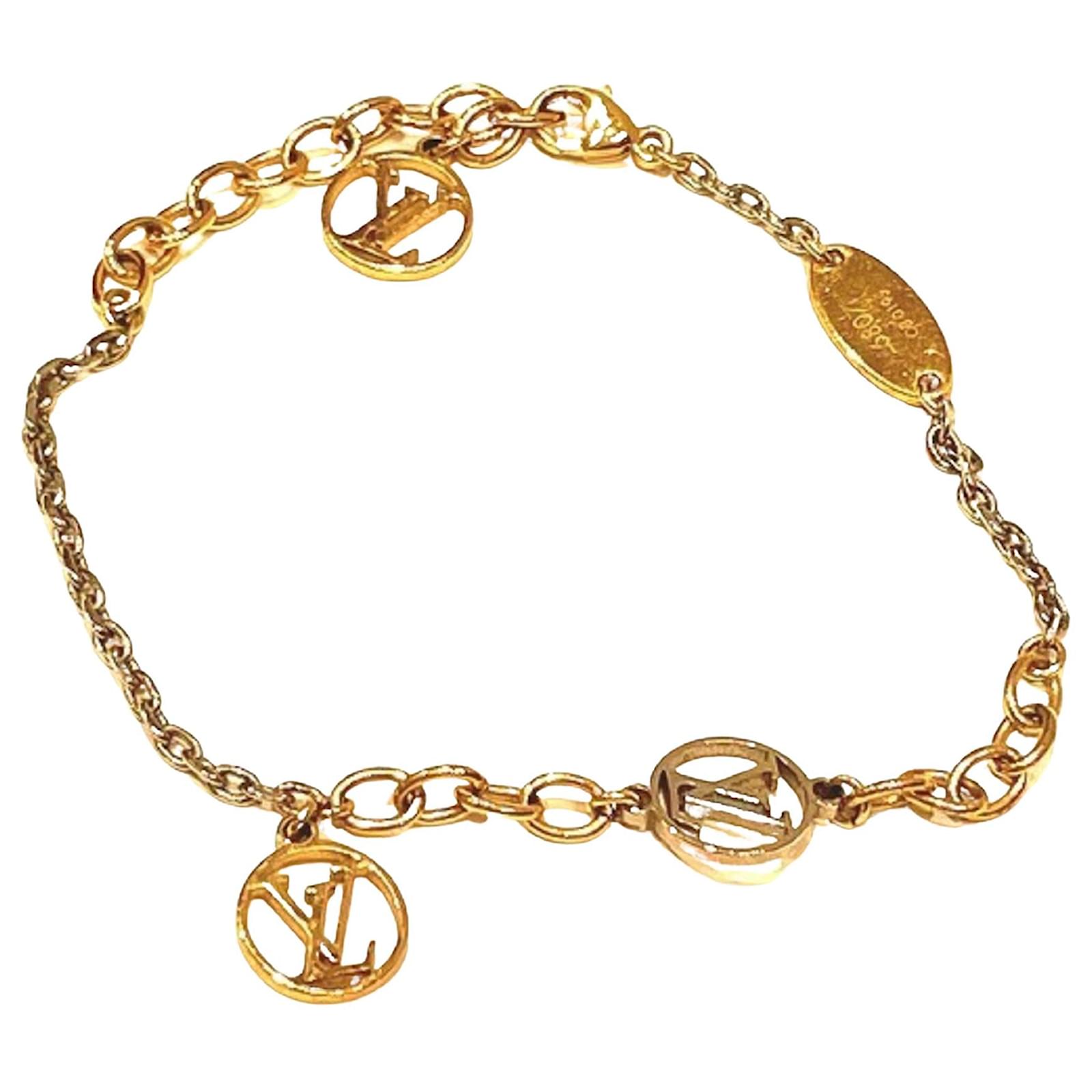 Louis Vuitton Logo Mania Bracelet Metal Gold 78906135